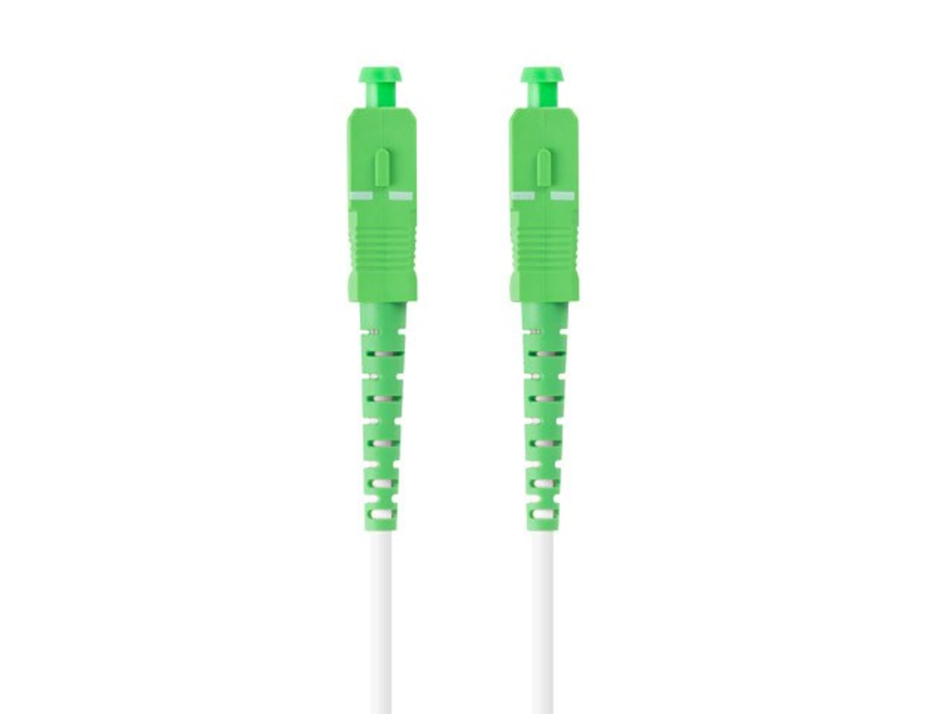 

Patchcord światłowodowy Sm Sc/Apc-Sc/Apc Simplex 3.0mm 10M biały