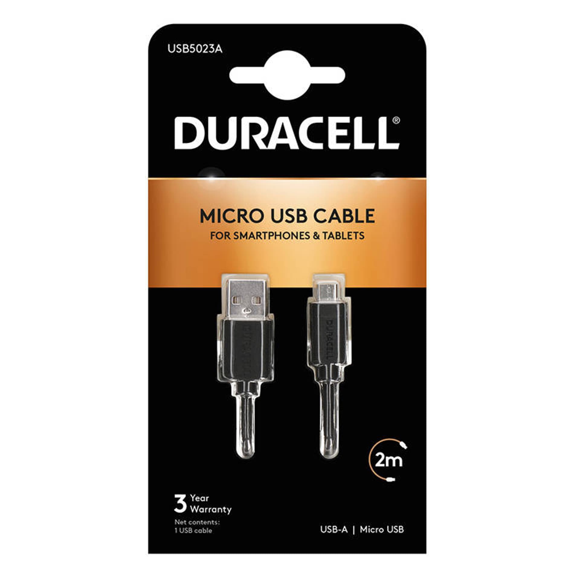 

Kabel USB do Micro USB Duracell 2m (czarny)