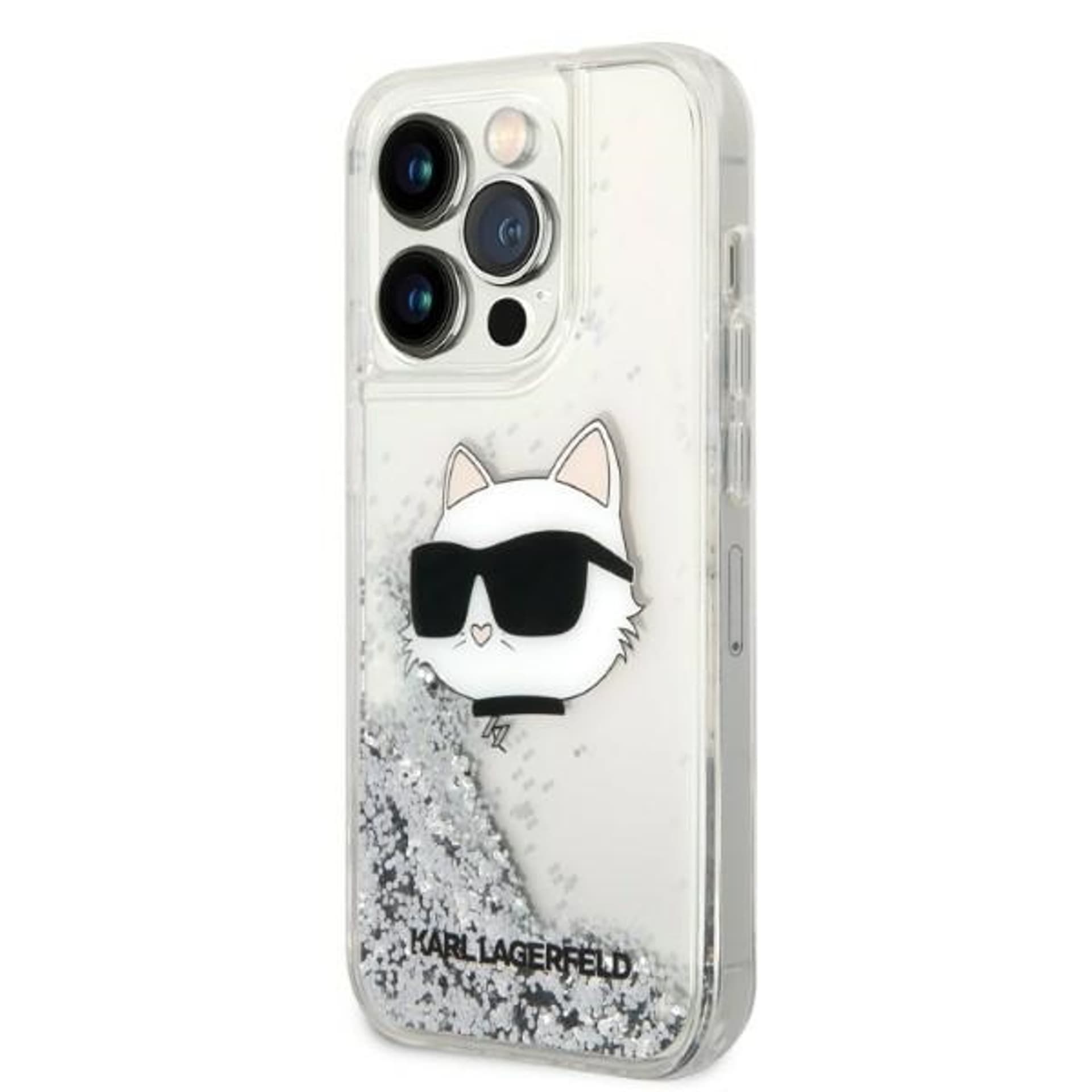 

Karl Lagerfeld KLHCP14LLNCHCS iPhone 14 Pro 6,1" srebrny/silver hardcase Glitter Choupette Head