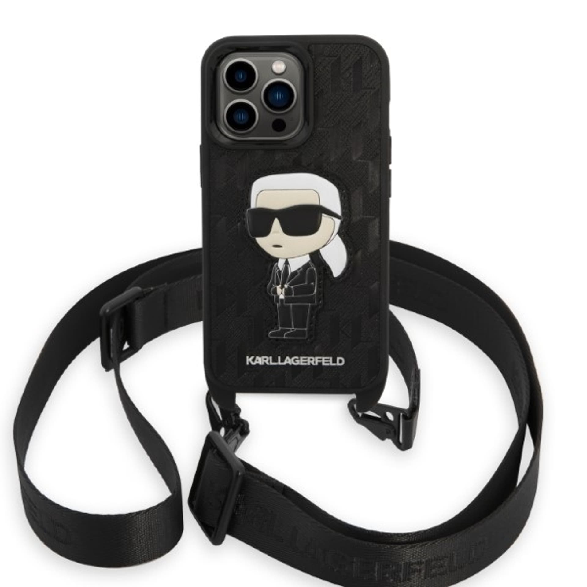 

Karl Lagerfeld KLHCP14LSTKMK iPhone 14 Pro 6,1" czarny/black hardcase Monogram Ikonik Patch