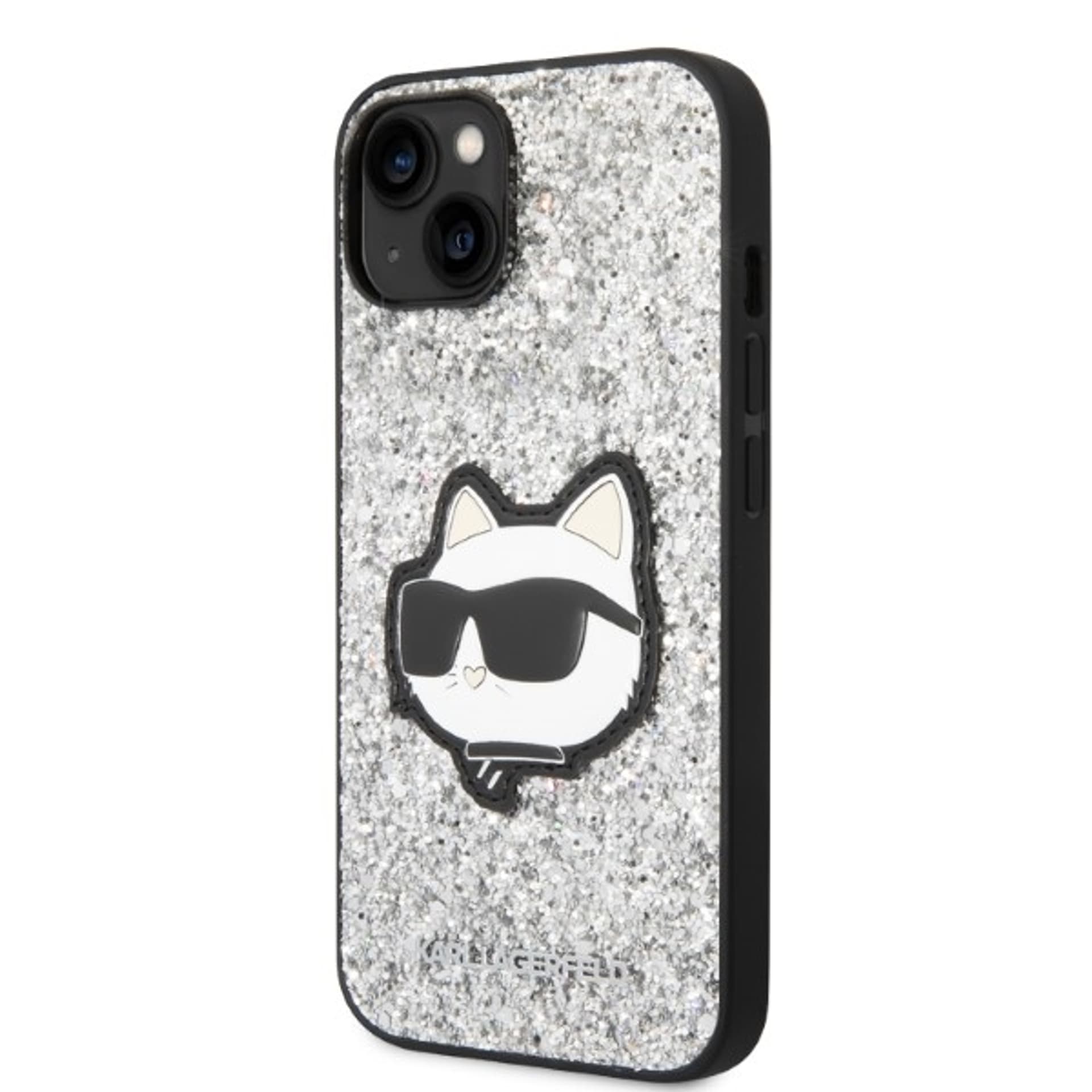 

Karl Lagerfeld KLHCP14SG2CPS iPhone 14 6,1" srebrny/silver hardcase Glitter Choupette Patch