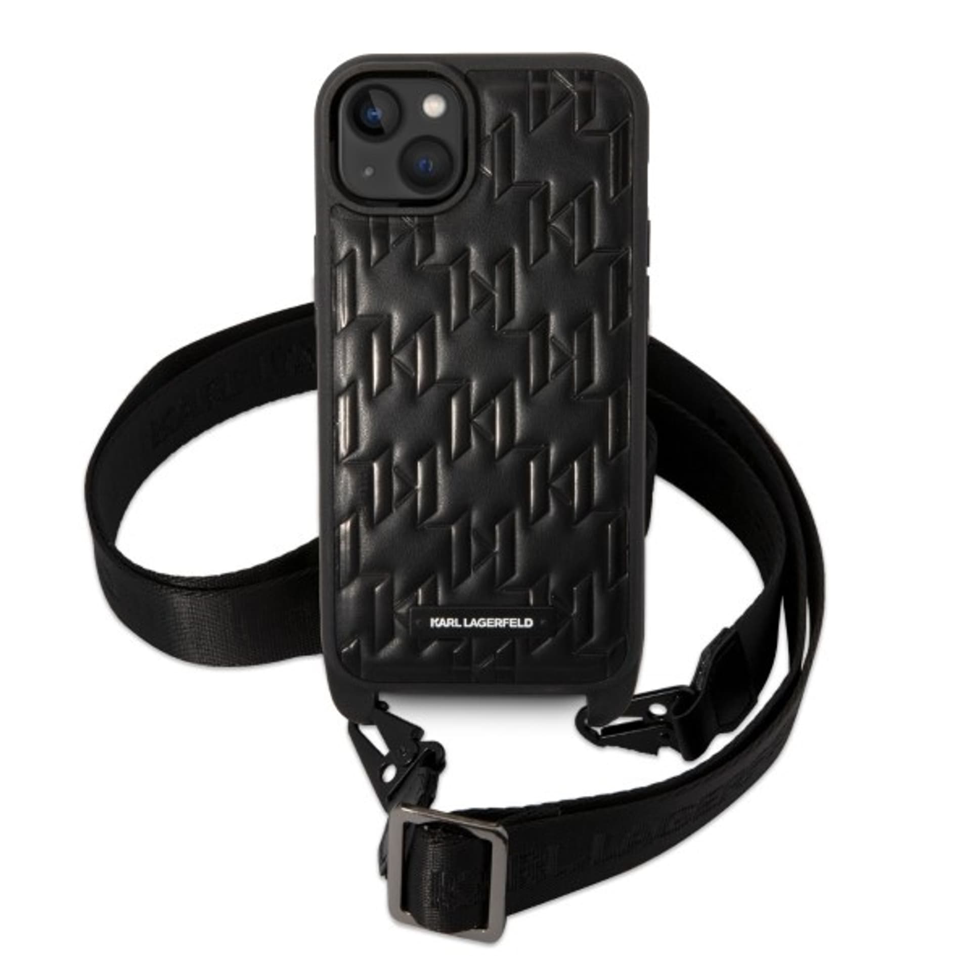 

Karl Lagerfeld KLHCP14MSTMMK iPhone 14 Plus 6,7" hardcase czarny/black Monogram Plaque Logo Strap