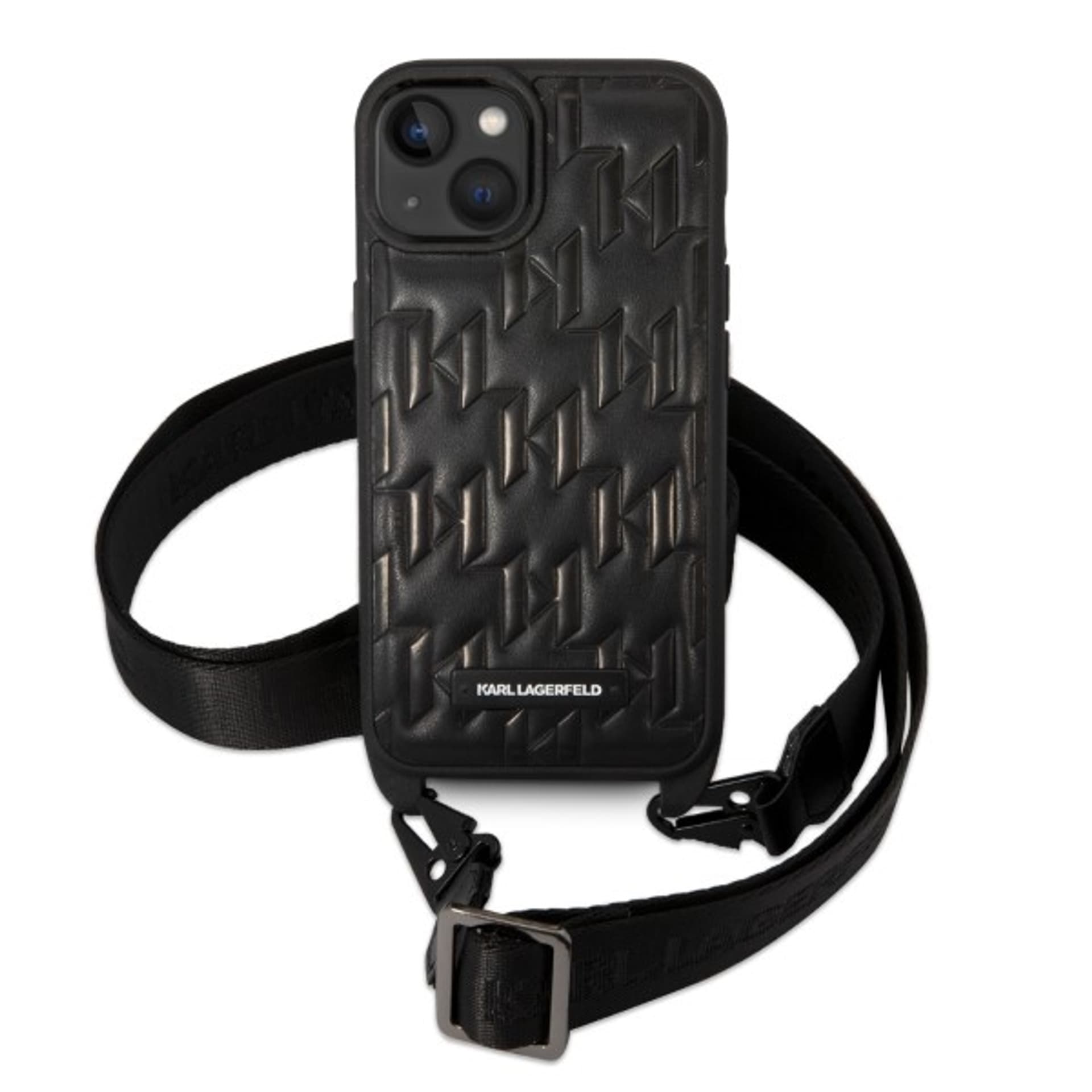 

Karl Lagerfeld KLHCP14SSTMMK iPhone 14 6,1" hardcase czarny/black Monogram Plaque Logo Strap
