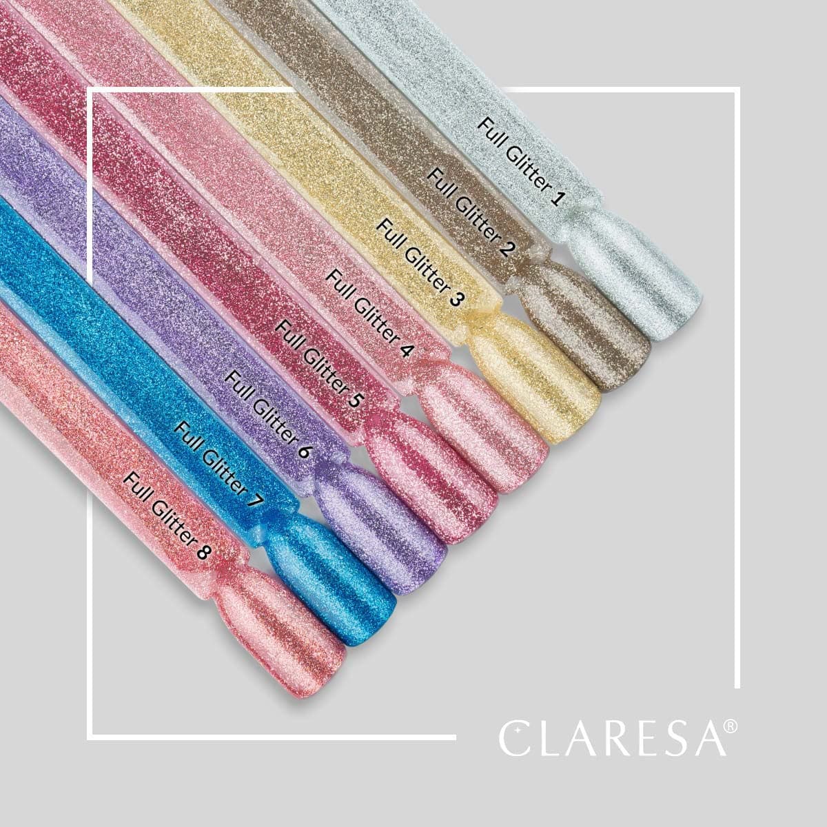 

CLARESA Lakier hybrydowy FULL GLITTER 8 -5g