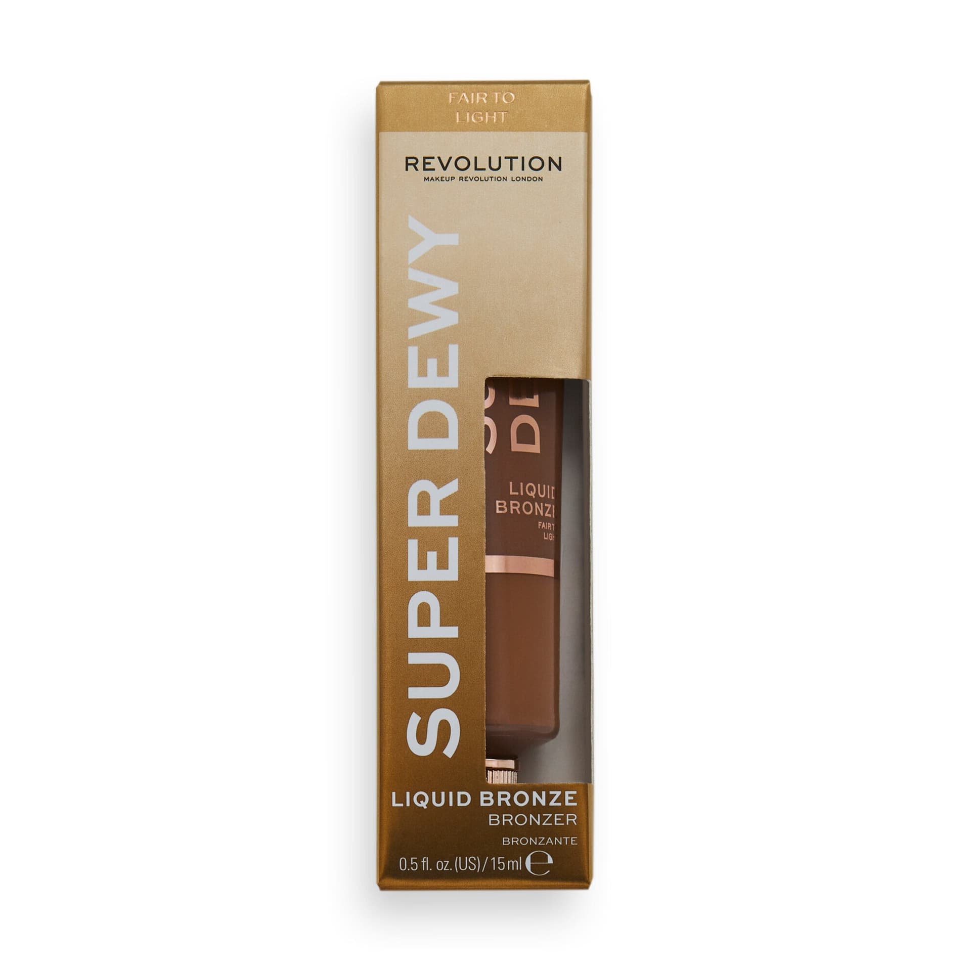 

Makeup Revolution Super Dewy Bronzer w płynie - Fair to Light 15ml