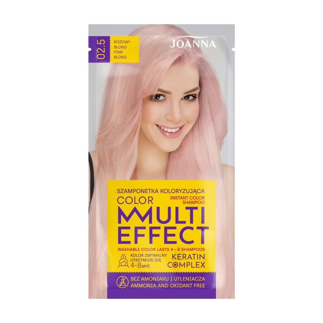 

Joanna Multi Effect Color Keratin Complex Szamponetka 02.5 - Różowy Blond 35g