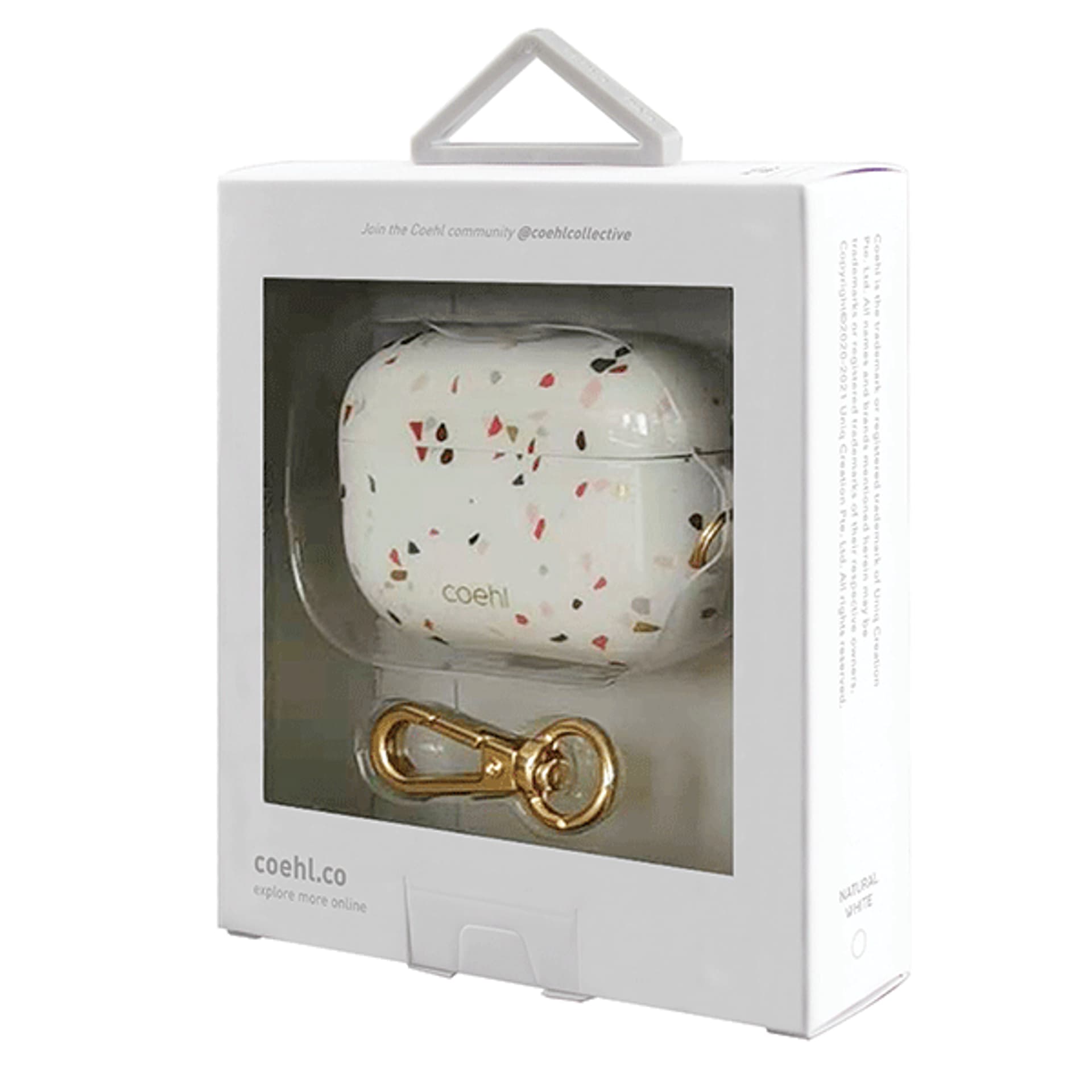 

UNIQ etui Coehl Terrazzo AirPods Pro biały/natural white