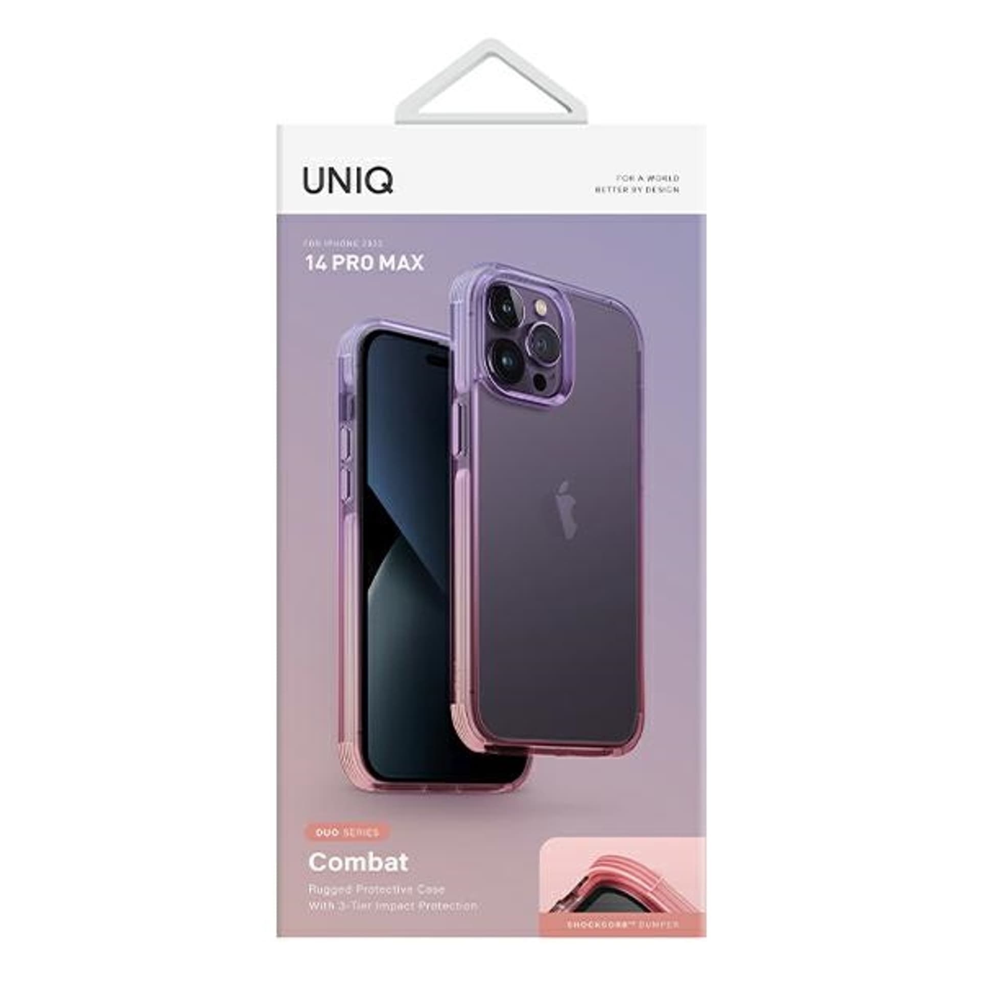

UNIQ etui Combat Duo iPhone 14 Pro Max 6,7" liliowo-różowy/lilac lavender-pink