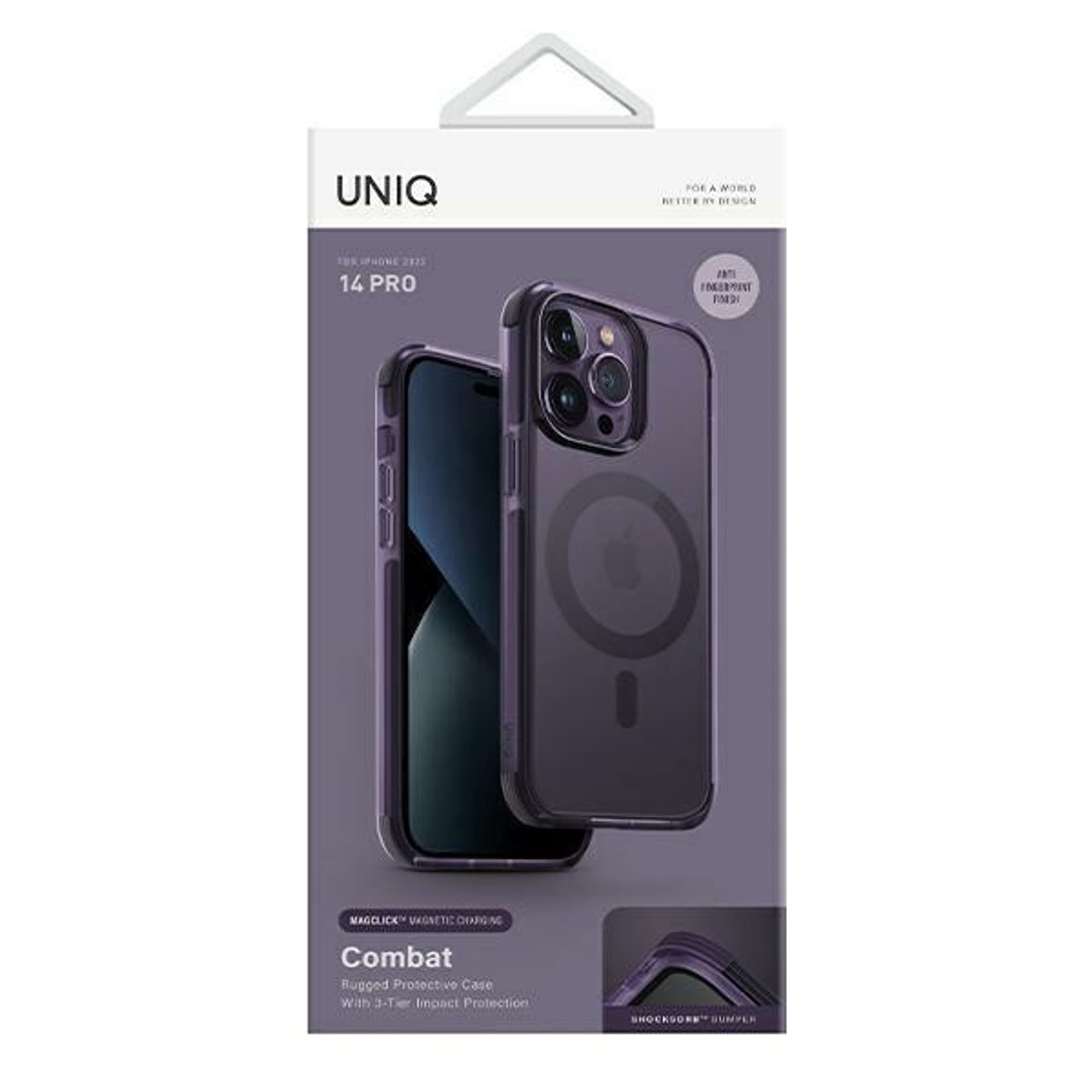 

UNIQ etui Combat iPhone 14 Pro 6,1" Magclick Charging purpurowy/fig purple