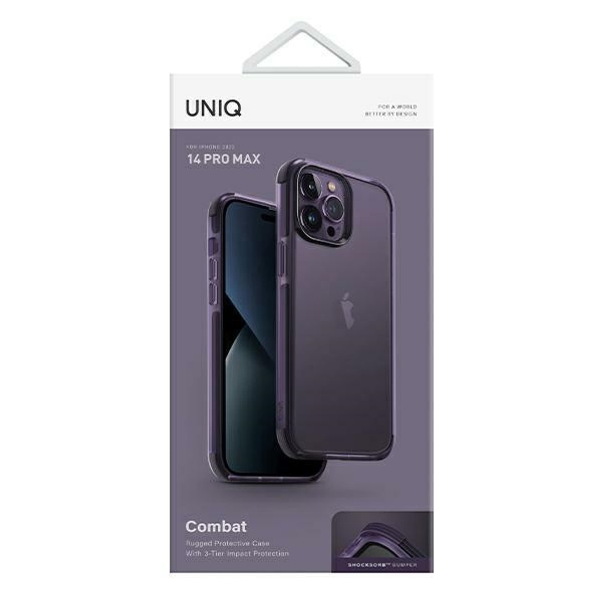 

UNIQ etui Combat iPhone 14 Pro Max 6,7" purpurowy/fig purple