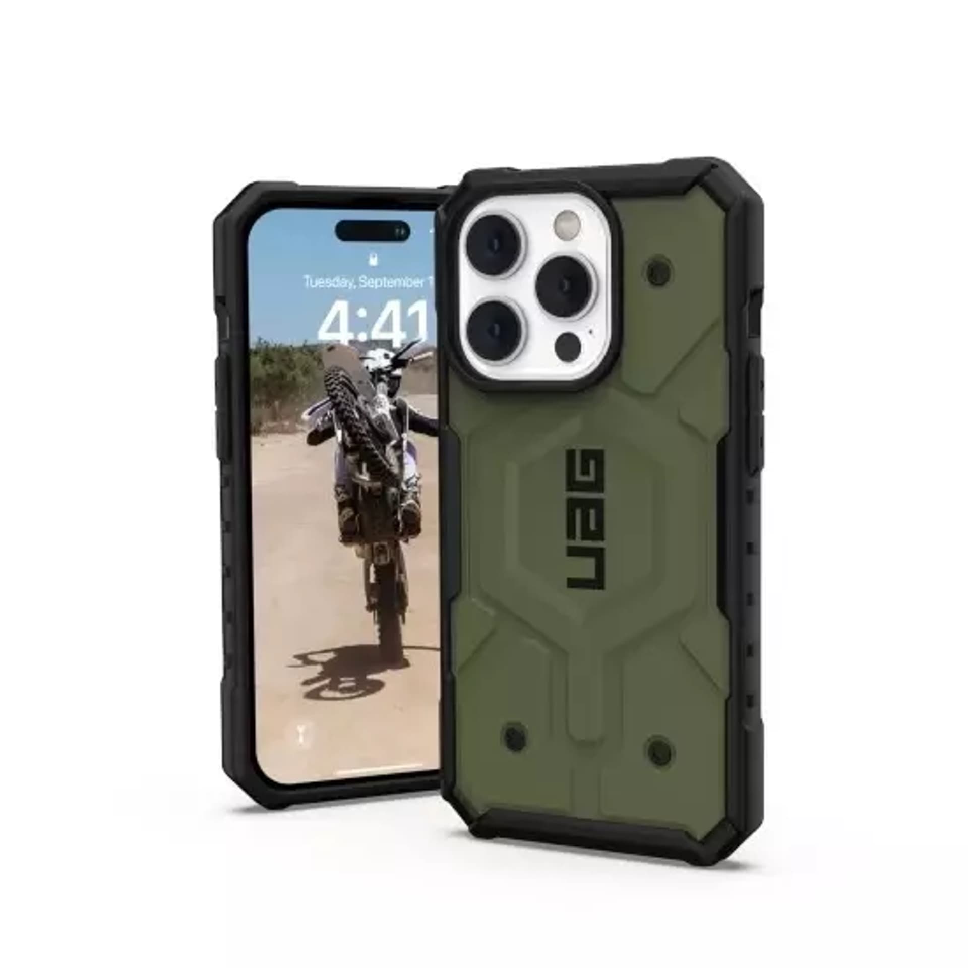 

UAG Pathfinder - obudowa ochronna do iPhone 14 Pro kompatybilna z MagSafe (olive)