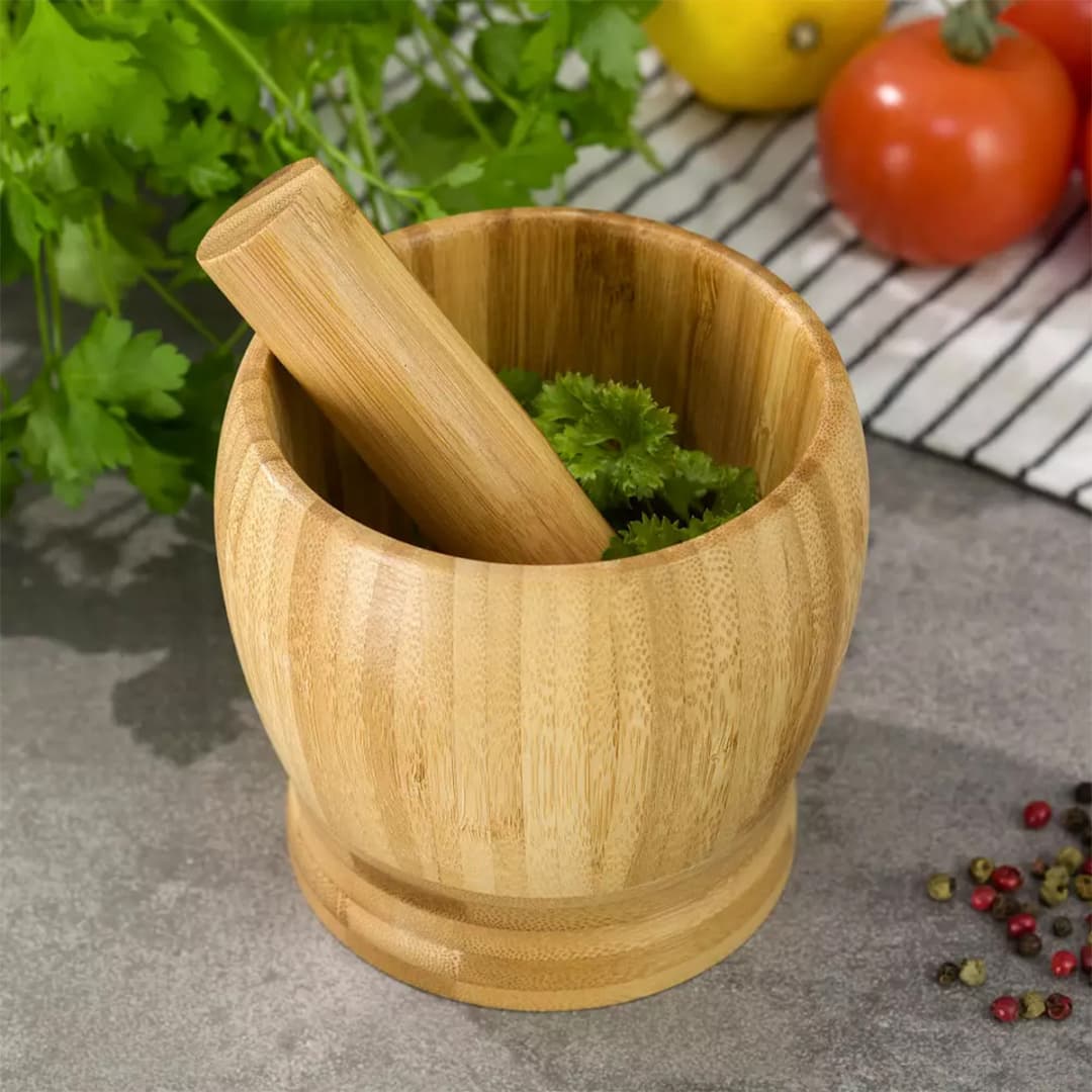 

KUCHENNY MOŹDZIERZ BAMBUSOWY 9cm KINGHOFF KH-1616