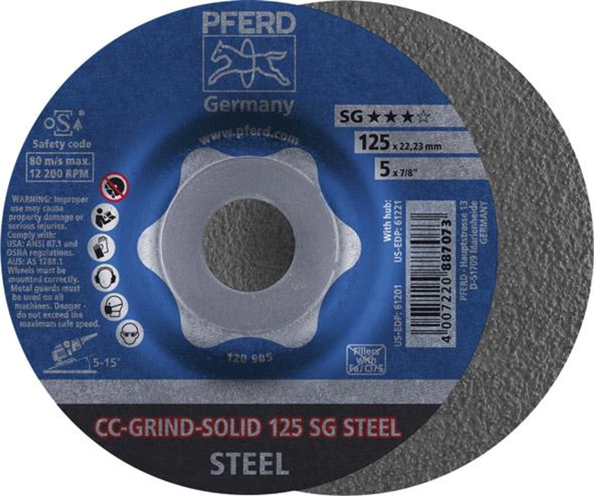 

Sciernica tarcz.CC-GRIND Solid Steel 125mm PFERD