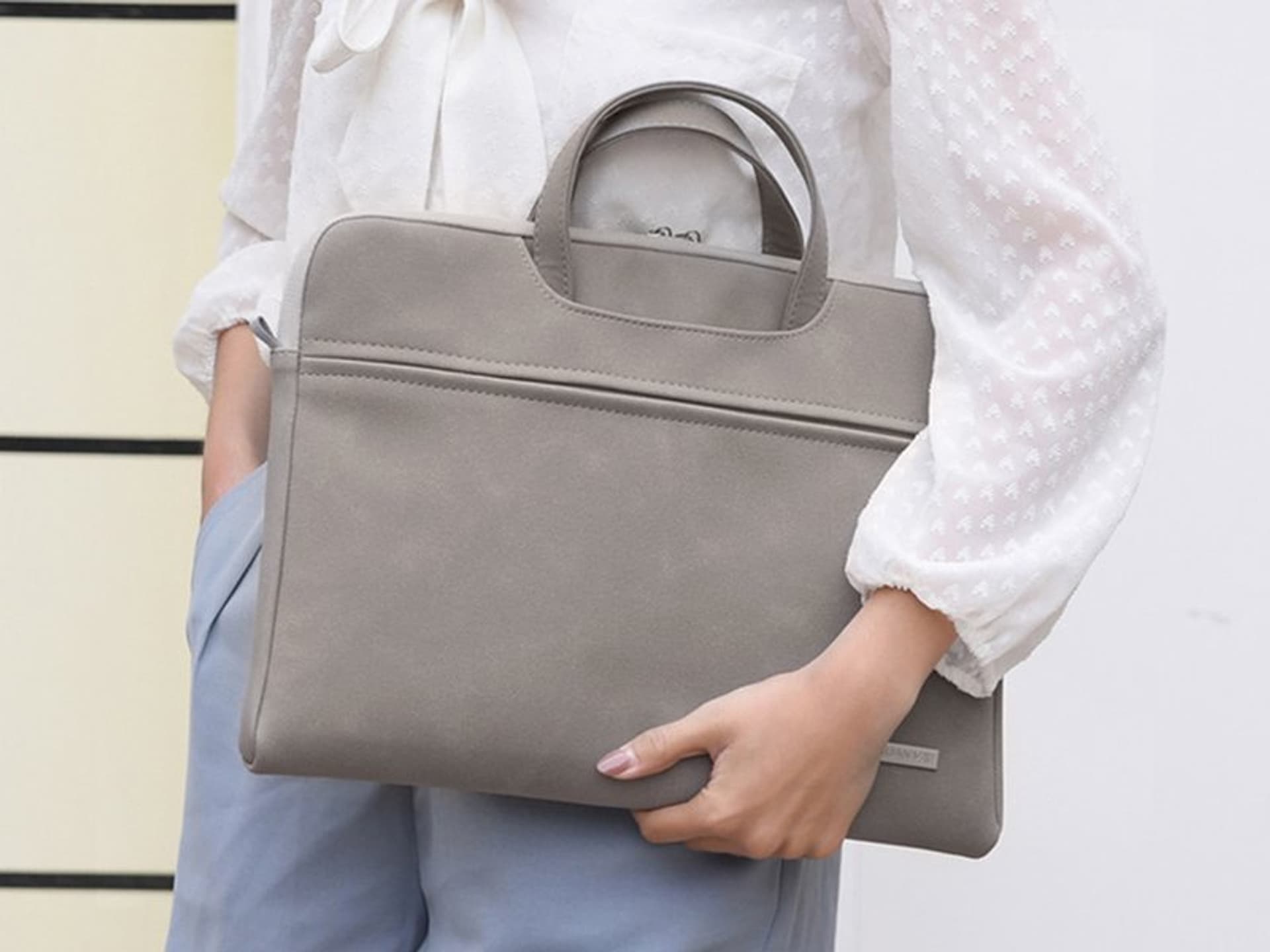 

Etui pokrowiec JIQUANMEI torba do laptopa 14" MacBook Ciemno Szare