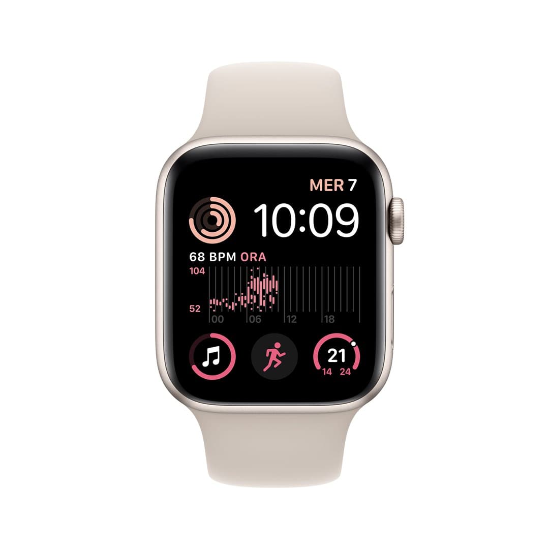 

Apple Watch SE2 GPS 44mm Starlight Aluminium Case with Starlight Sport Band