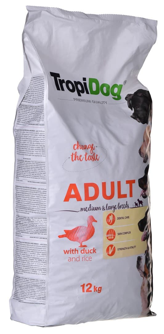 

TROPIDOG PREMIUM ADULT M&L DUCK&RICE 12 KG