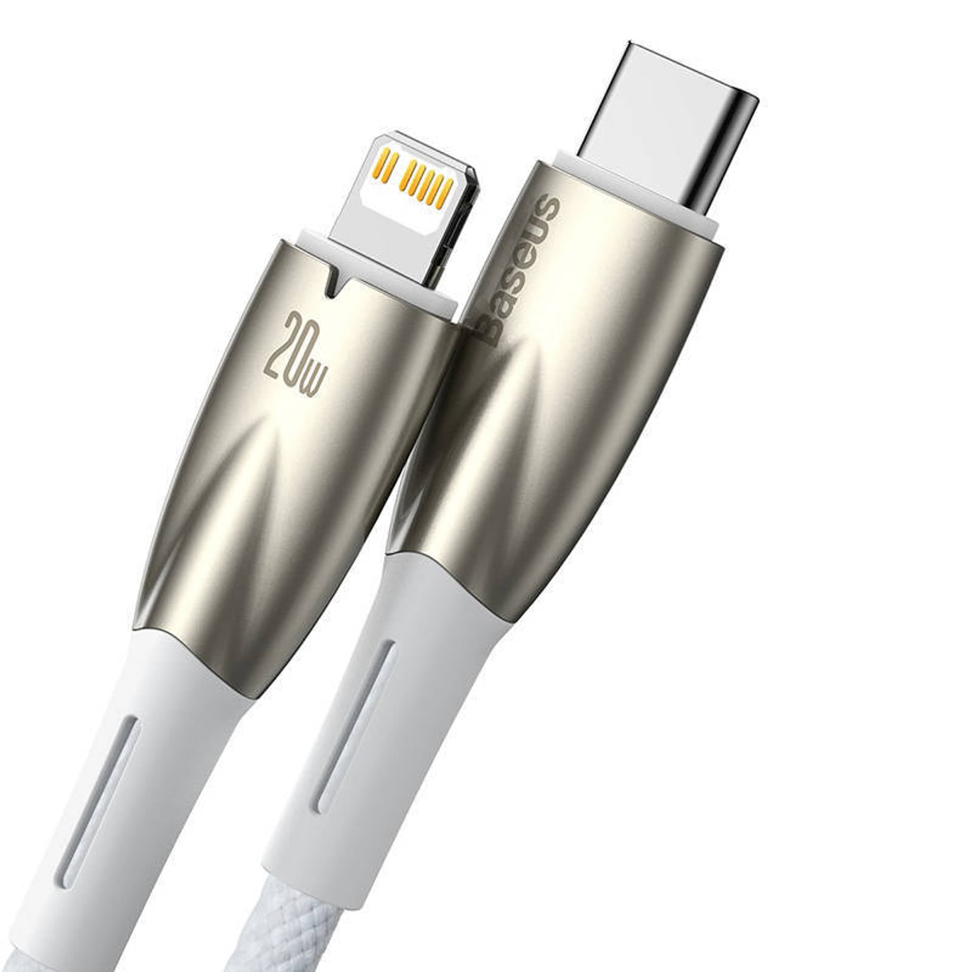 

Kabel USB-C do Lightning Baseus Glimmer, 20W, 2m (biały)