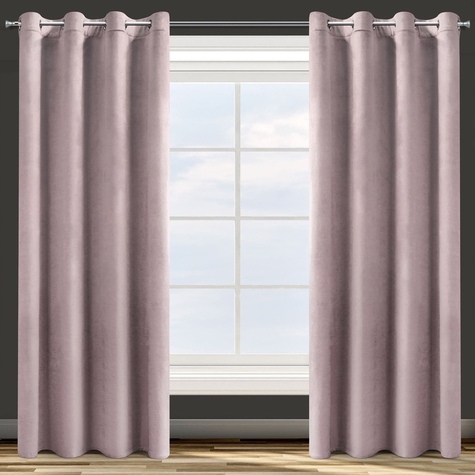 

Zasłona ROSA 140x250 przelotki pudrowa