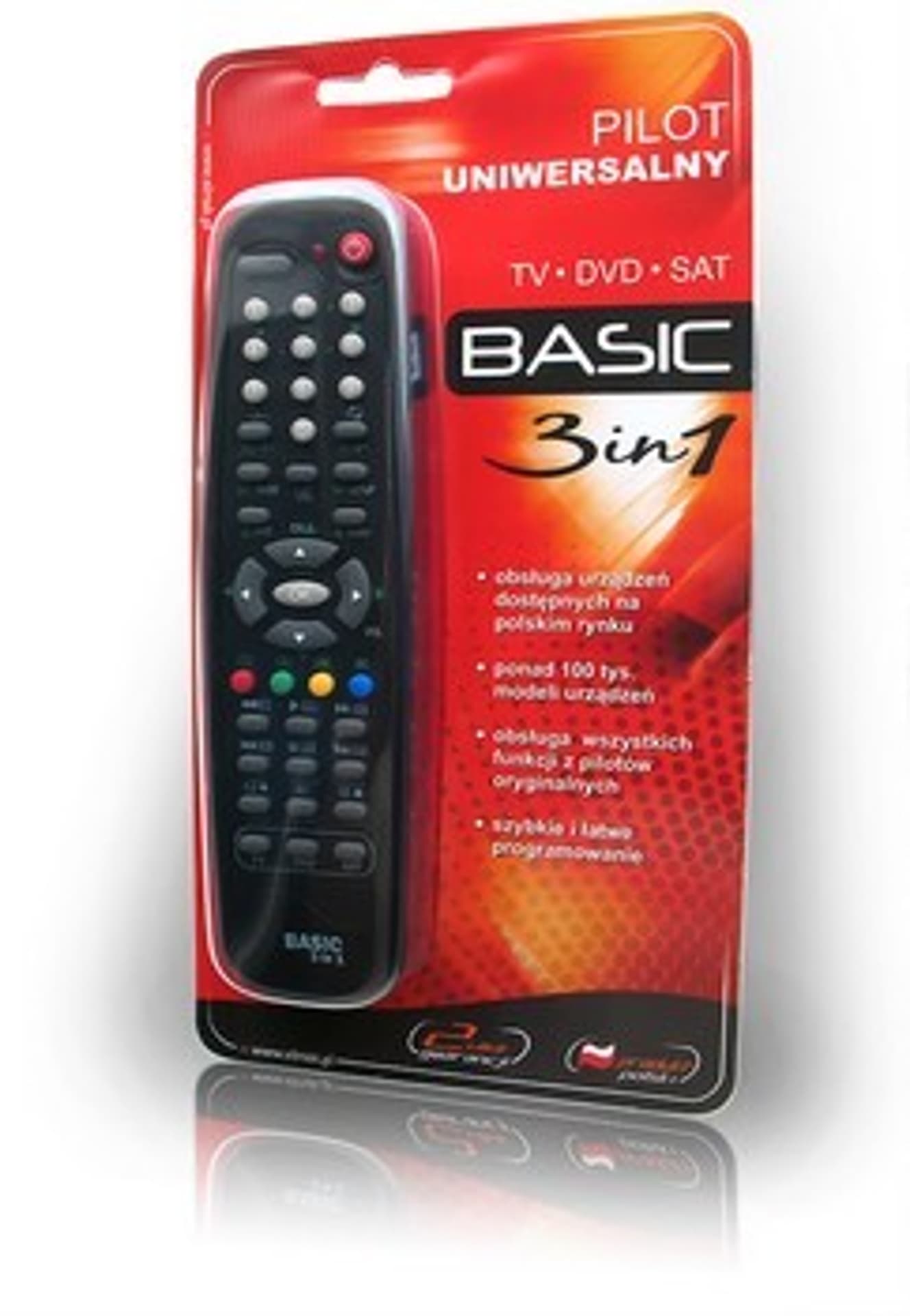 

Pilot uniwersalny Mak Basic 3in1 TV, DVD, SAT