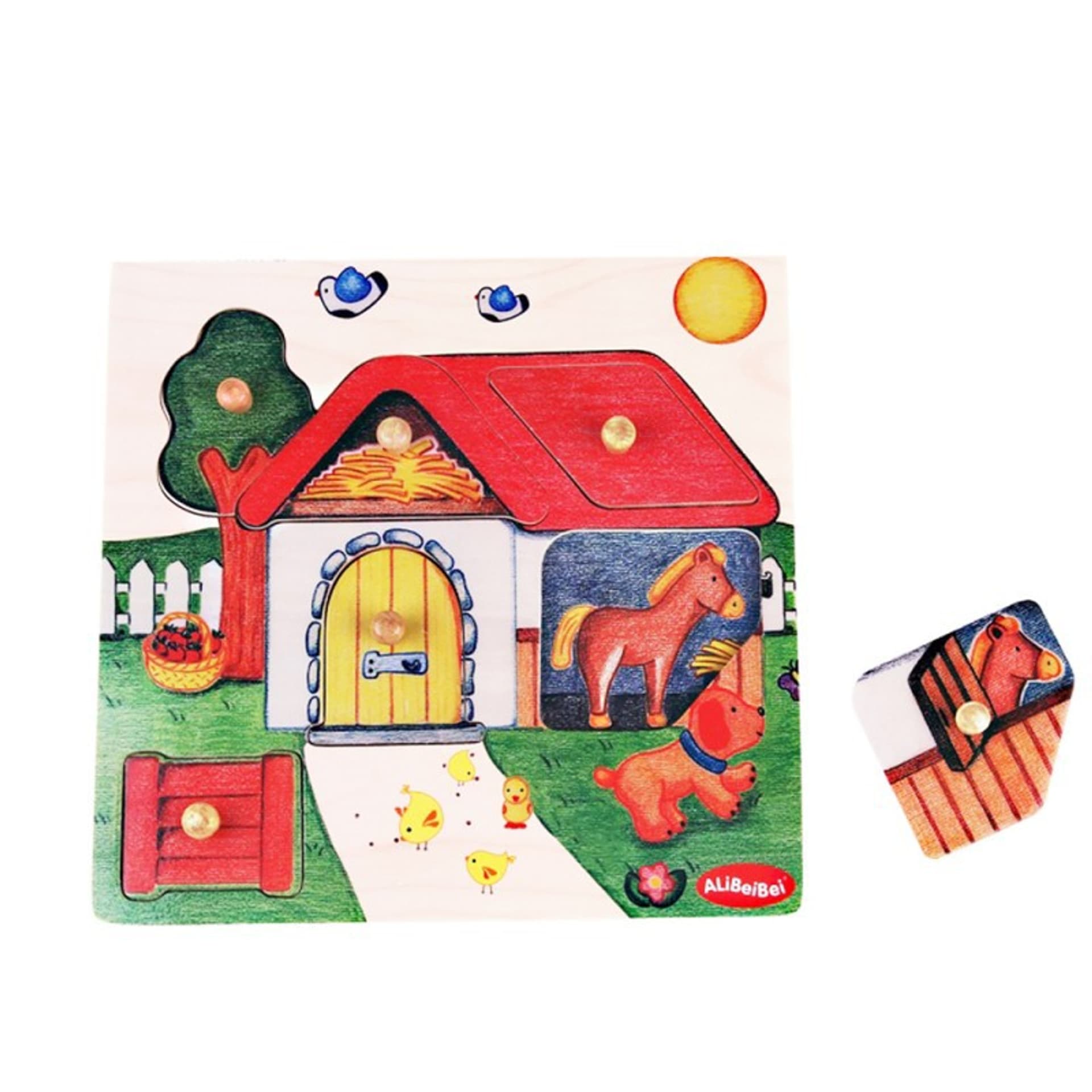 

Puzzle kształty farma z pinezkami