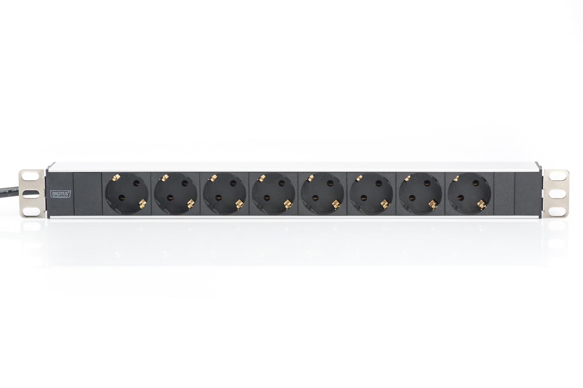 

Listwa zasilająca PDU 19" RACK 8xSchuko, 2m 1xSchuko, 16A, aluminiowa
