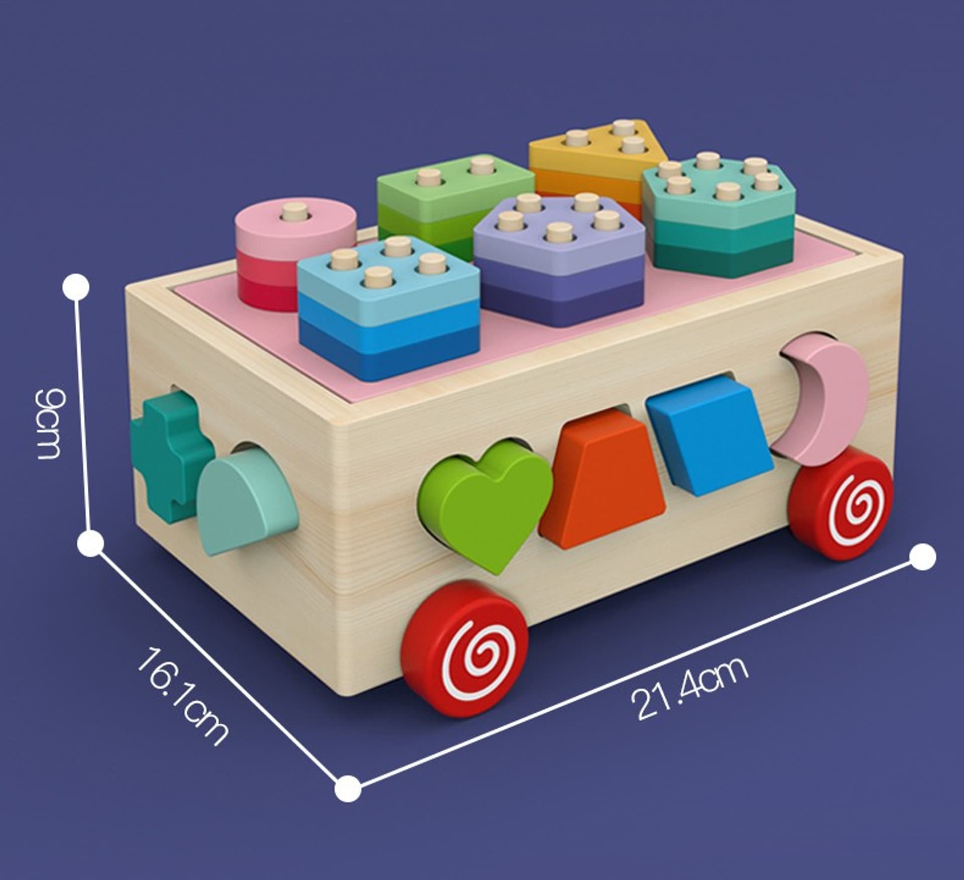 

DREWNIANY SORTER KLOCKI Z KÓŁKAMI JHTOY-550