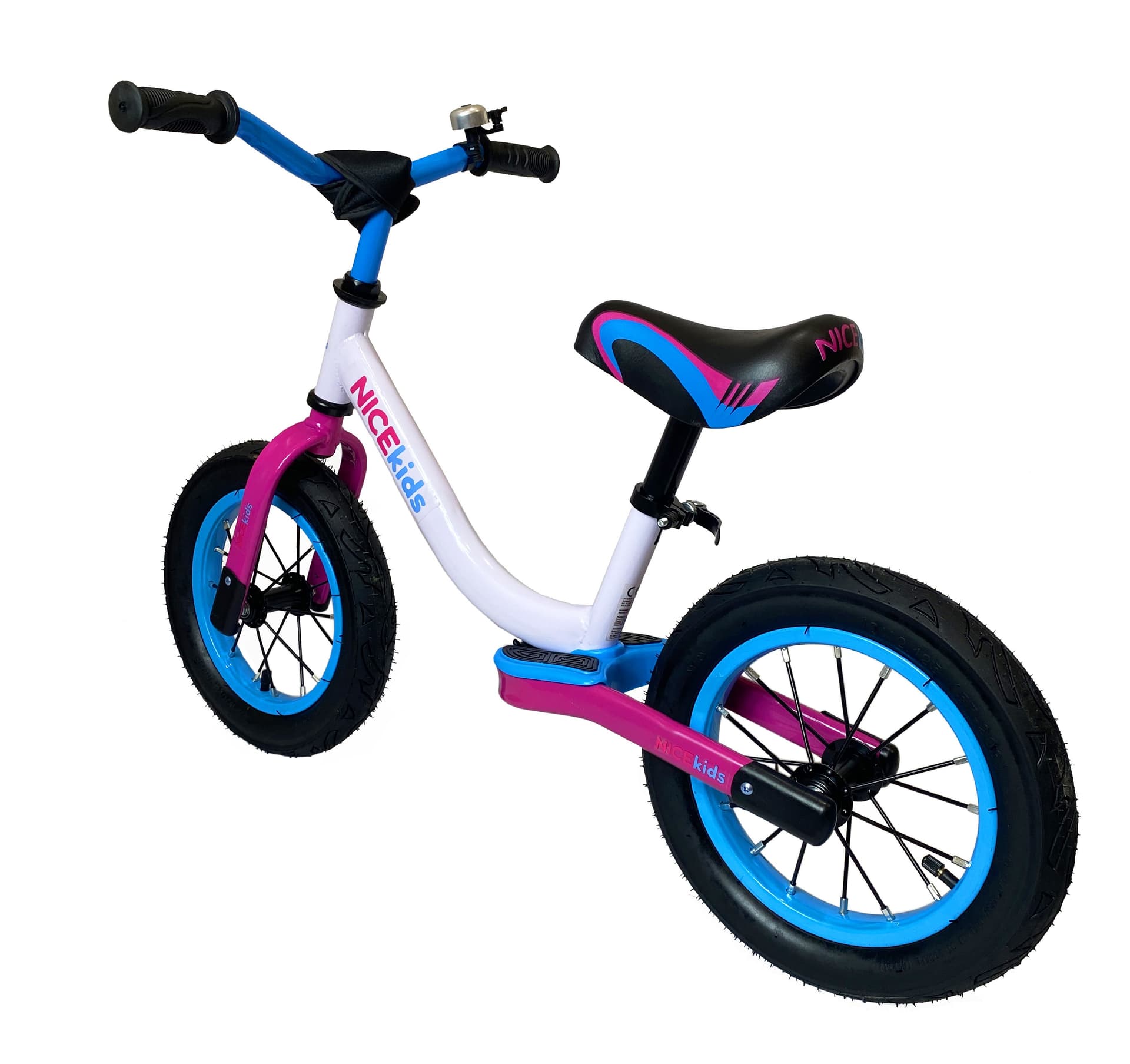 

Rowerek biegowy 12' NICEkids WHITE PINK BW-1199