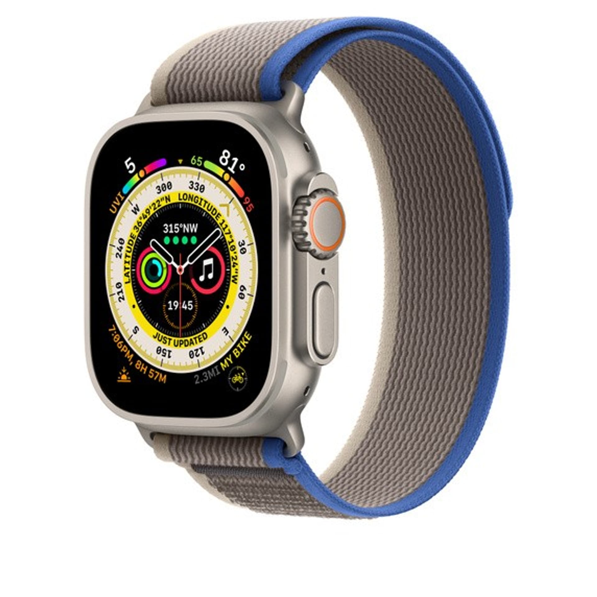 

Opaska Trail w kolorze niebieskim/szarym do koperty 49 mm - rozmiar M/L