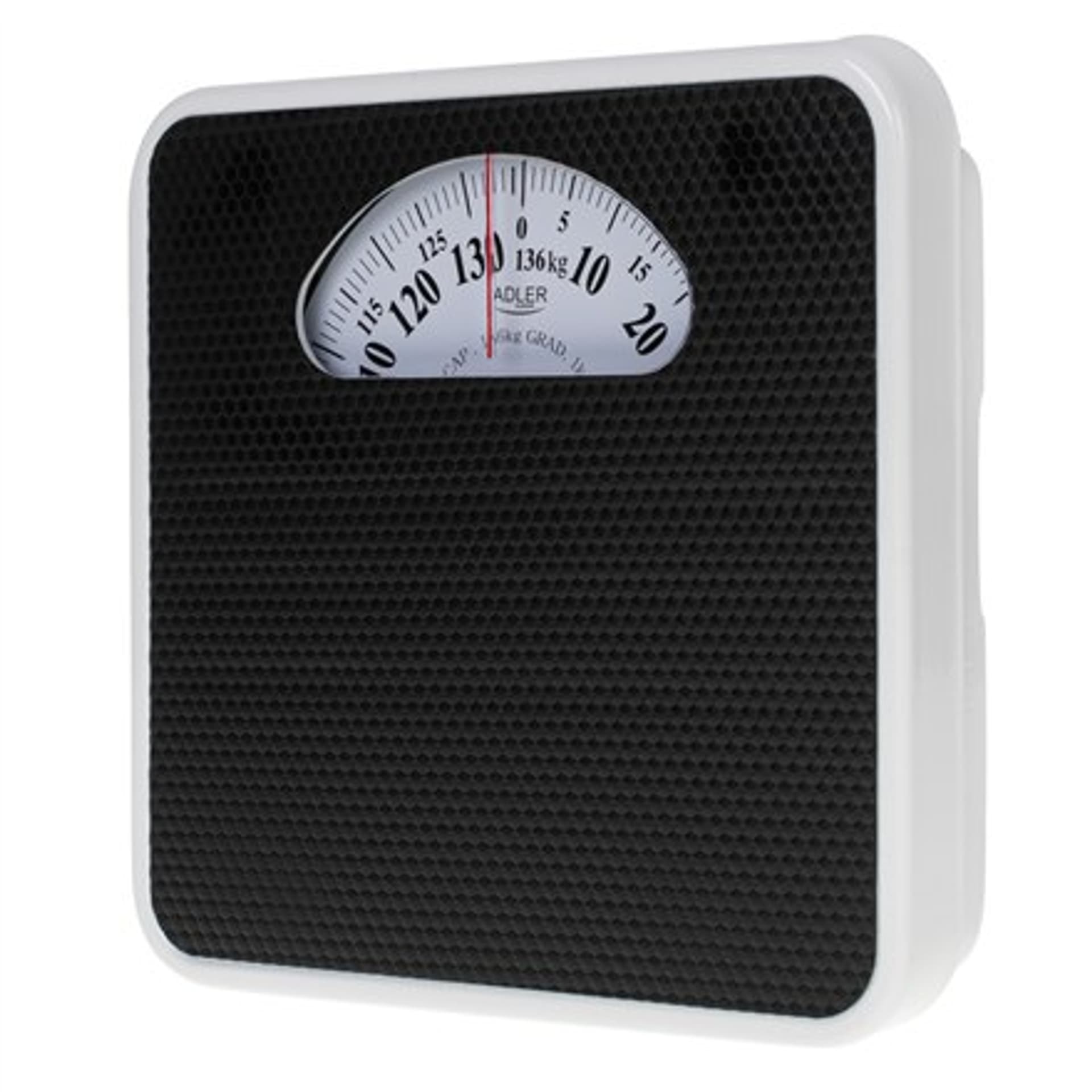 

Adler Mechaniczna waga łazienkowa AD 8179 Waga maksymalna (udźwig) 136 kg, Dokładność 1000 g, Czarny/Biały, Udźwig) 136 kg/dokładność 1000 g/czarny/biał