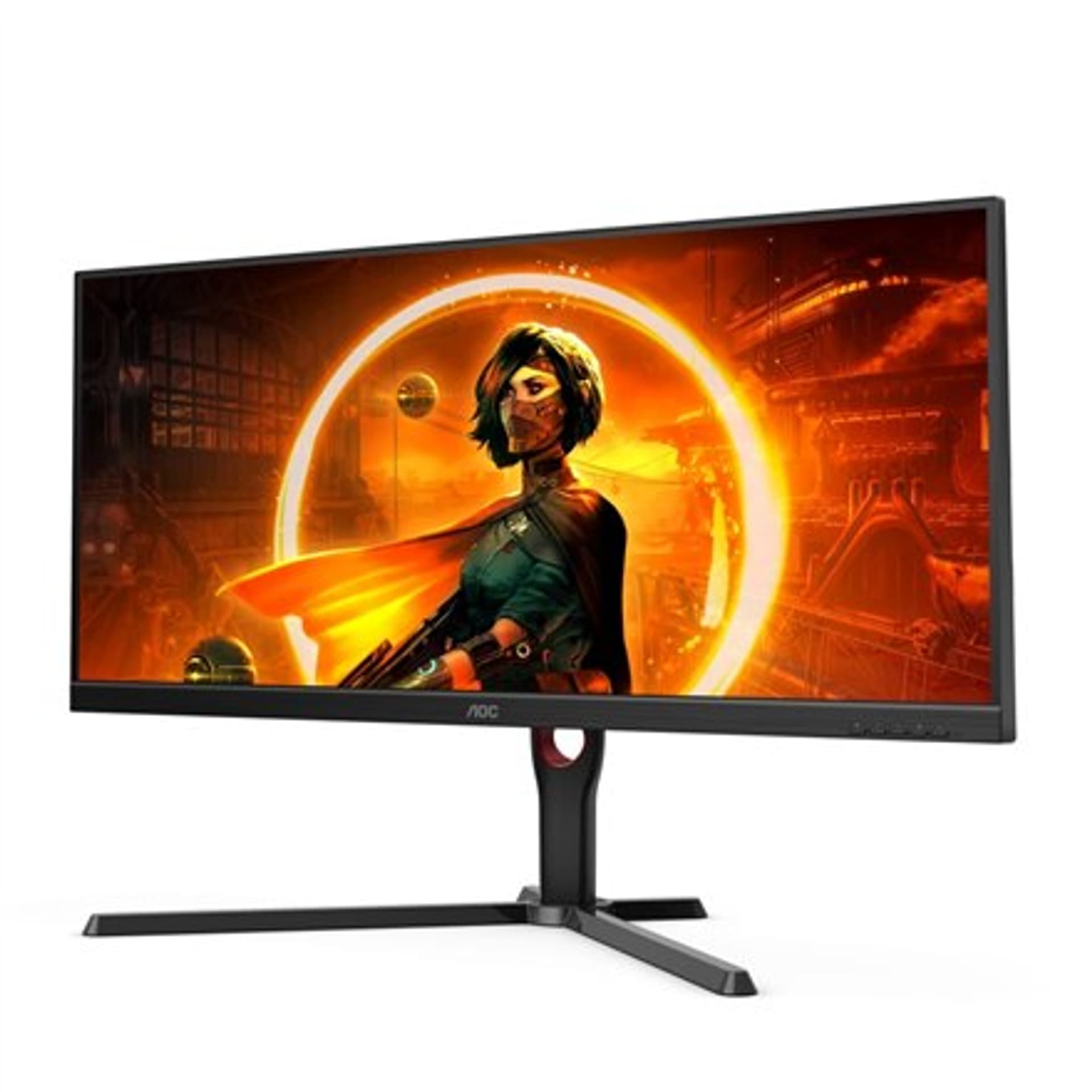 

AOC Monitor U34G3XM/EU 34 ", VA, UWQHD, 3440 x 1440, 21:9, 1 ms, 300 cd/m², Black/Red, 144 Hz, HDMI ports quantity 2