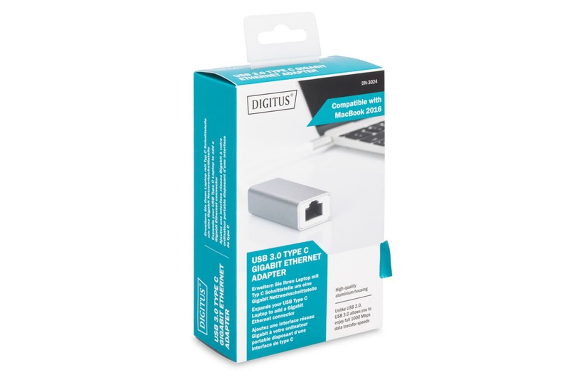 

Karta sieciowa przewodowa USB 3.0 Typ C do Gigabit Ethernet 10/100/1000Mbps