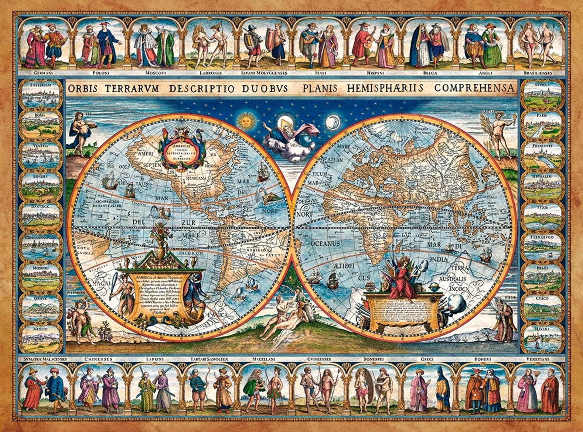 

Puzzle 2000 elemenrów - Mapa Świata, 1693