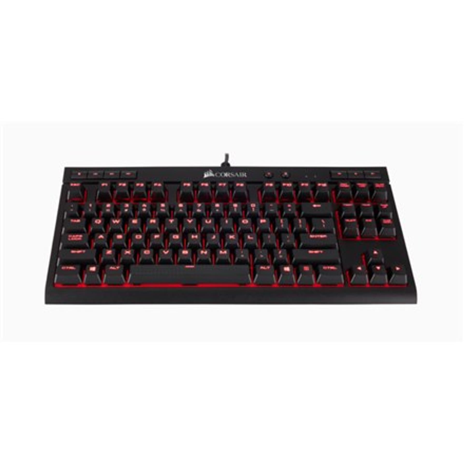

Corsair K63 Compact Mechanical Gaming Keyboard, podświetlenie LED RGB, US, przewodowa, Red/Black, Red Switch