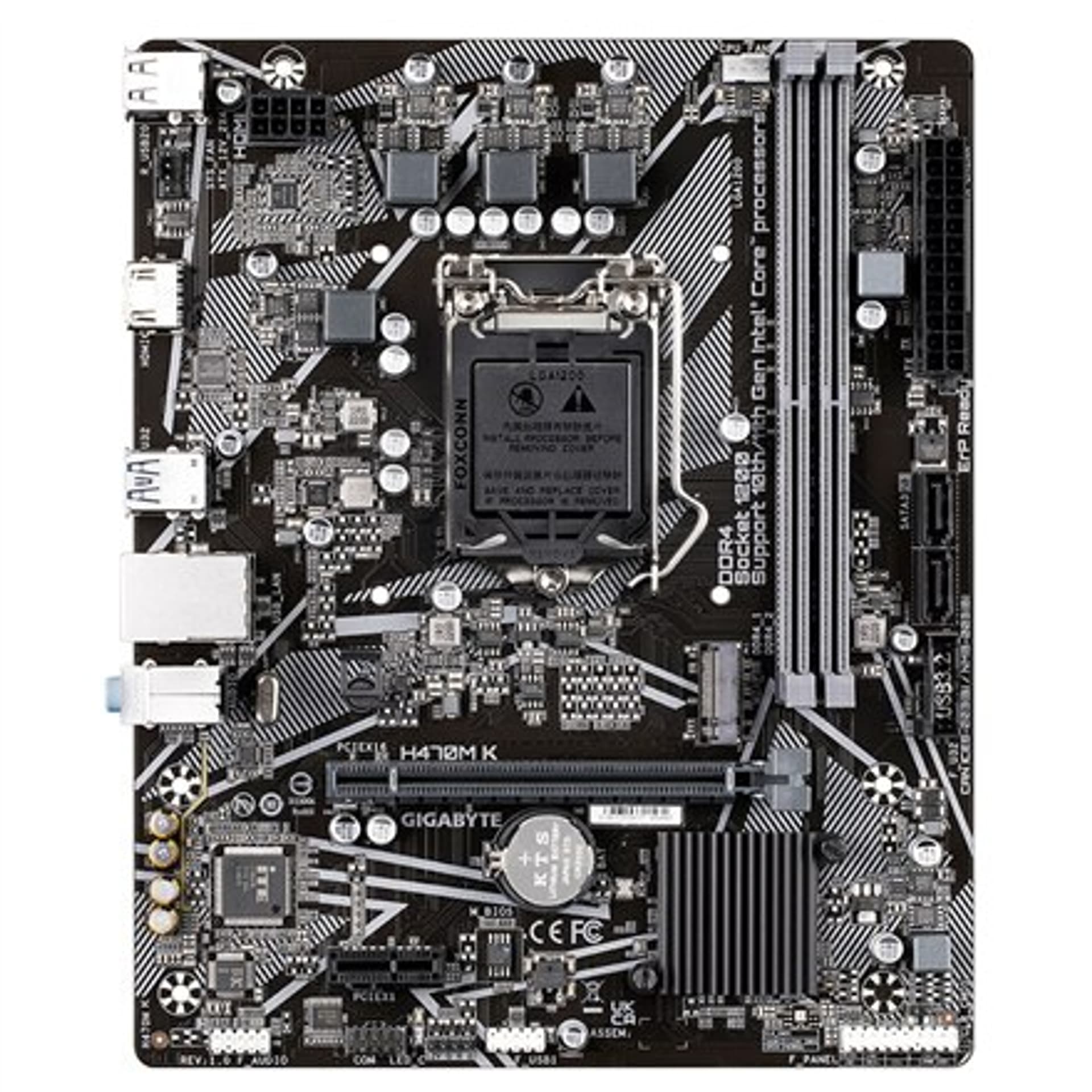 

Gigabyte H470M K 1.0 M/B Rodzina procesorów Intel, Gniazdo procesora LGA1200, Pamięć DDR4 DIMM, Gniazda pamięci 2, Obsługiwane i