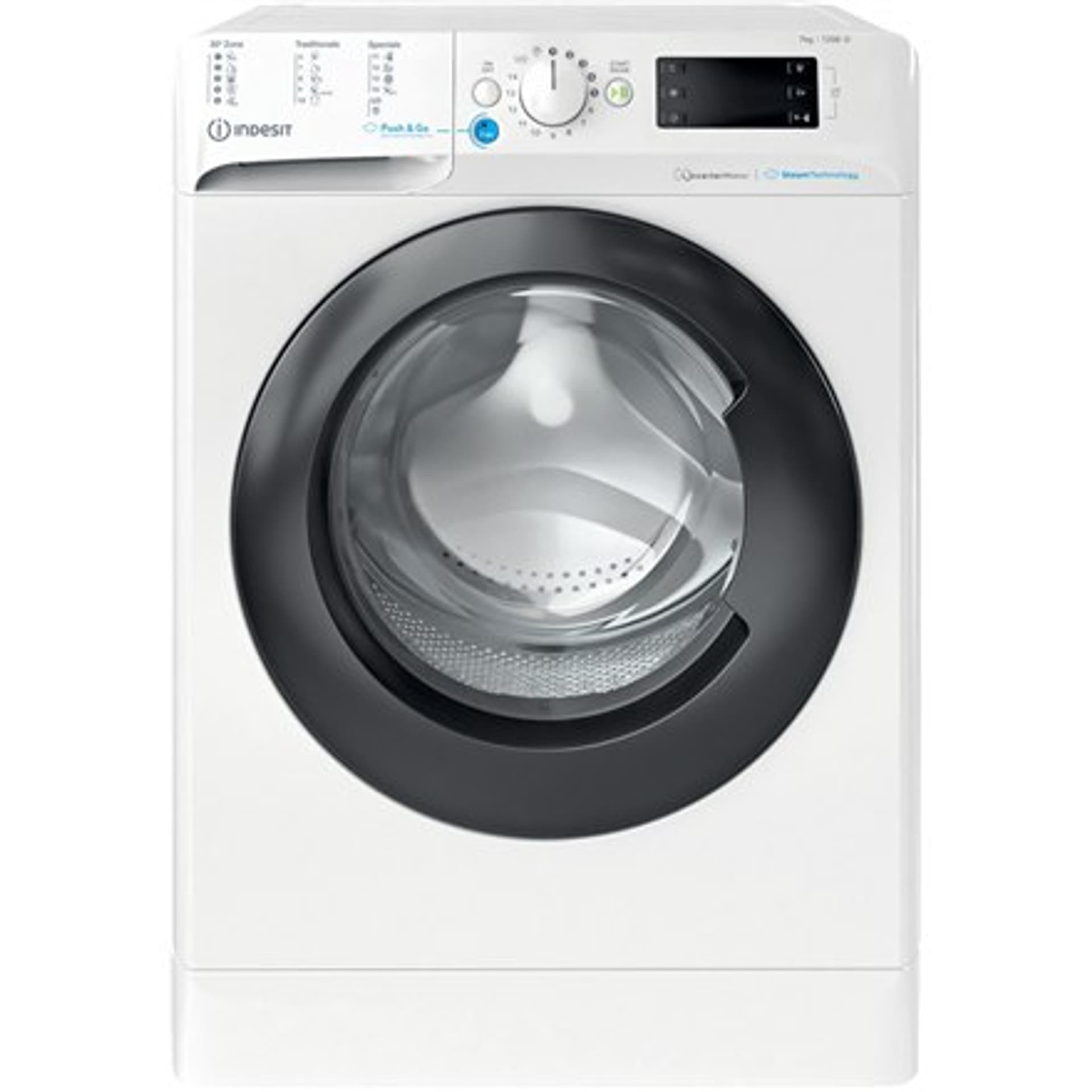 

INDESIT Pralka BWSE 71295X WBV EU Klasa efektywności energetycznej B, Ładowanie od przodu, Pojemność prania 7 kg, 1200 obr/min,