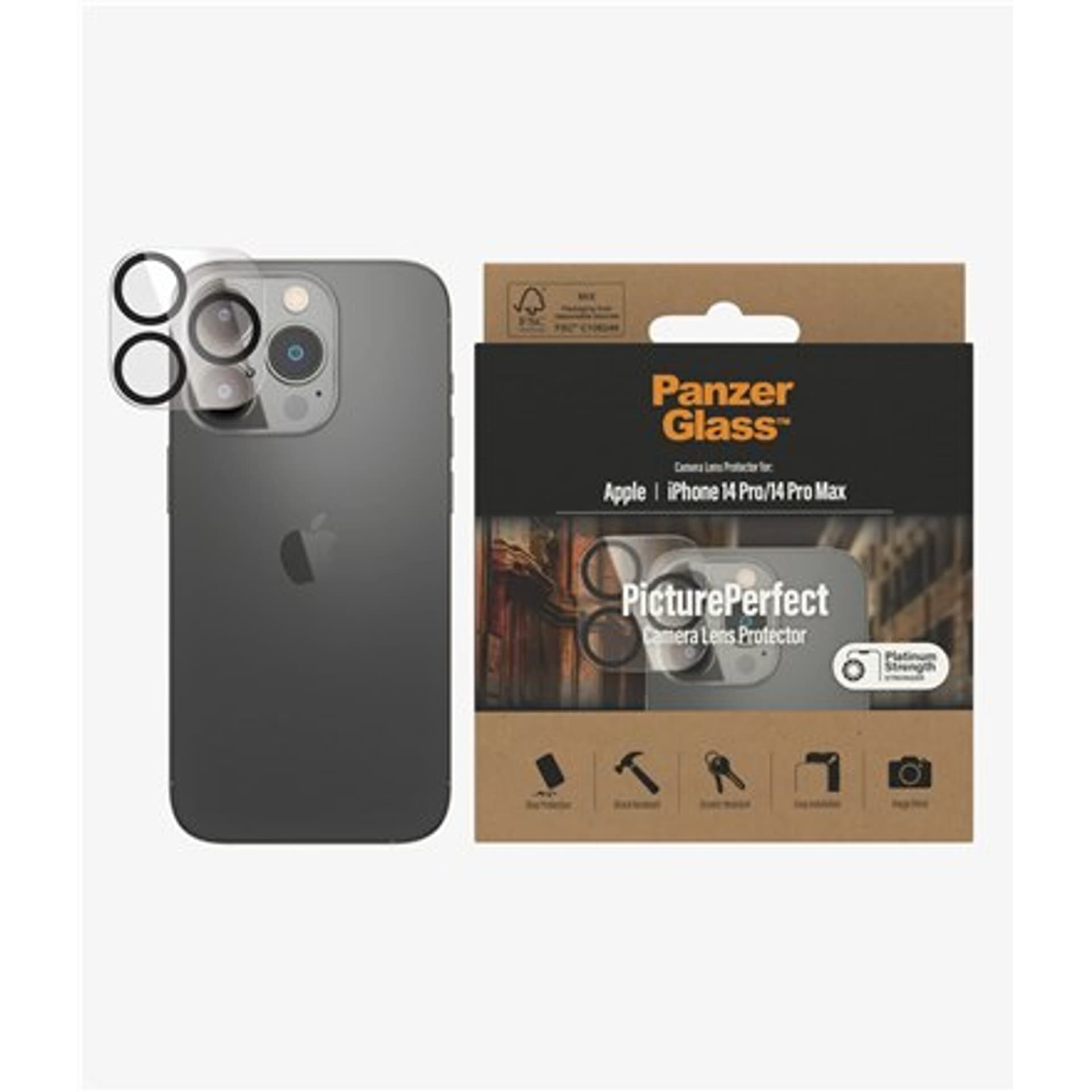 

PanzerGlass Camera Protector, Apple, iPhone 14 Pro/14 Pro Max, Black