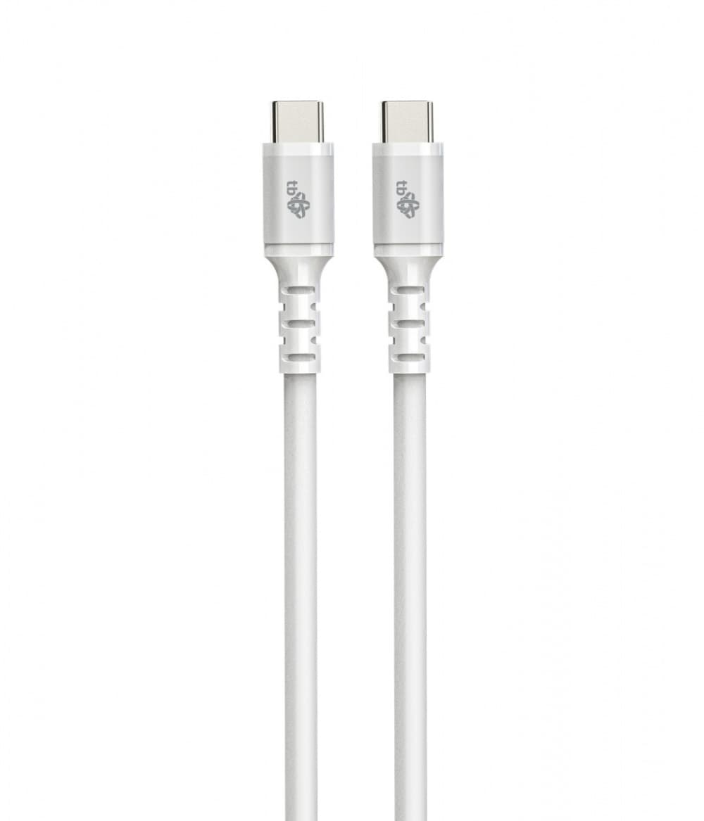 

Kabel USB-C - USB-C 2m silikonowy biały