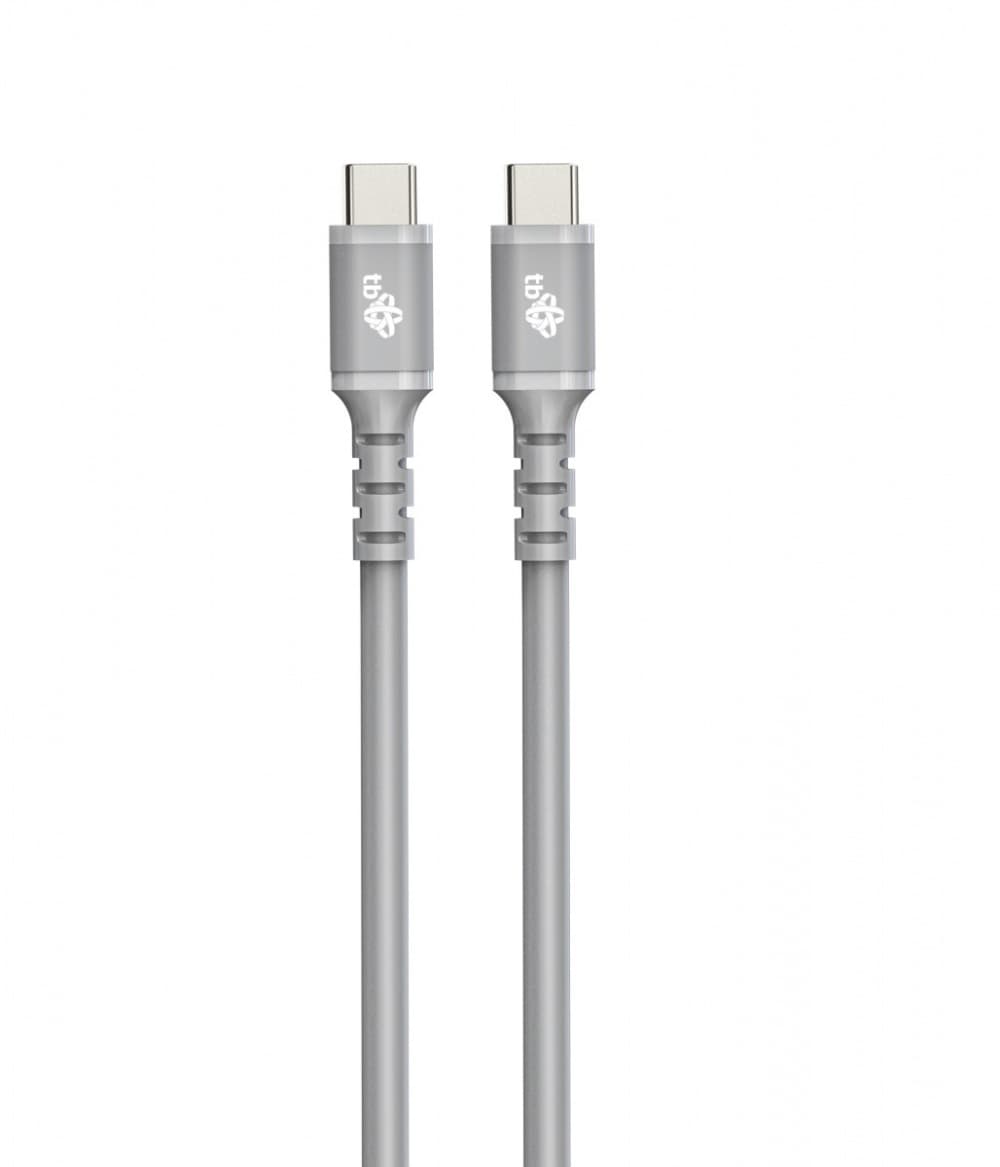 

Kabel USB C - USB C 1m silikonowy szary