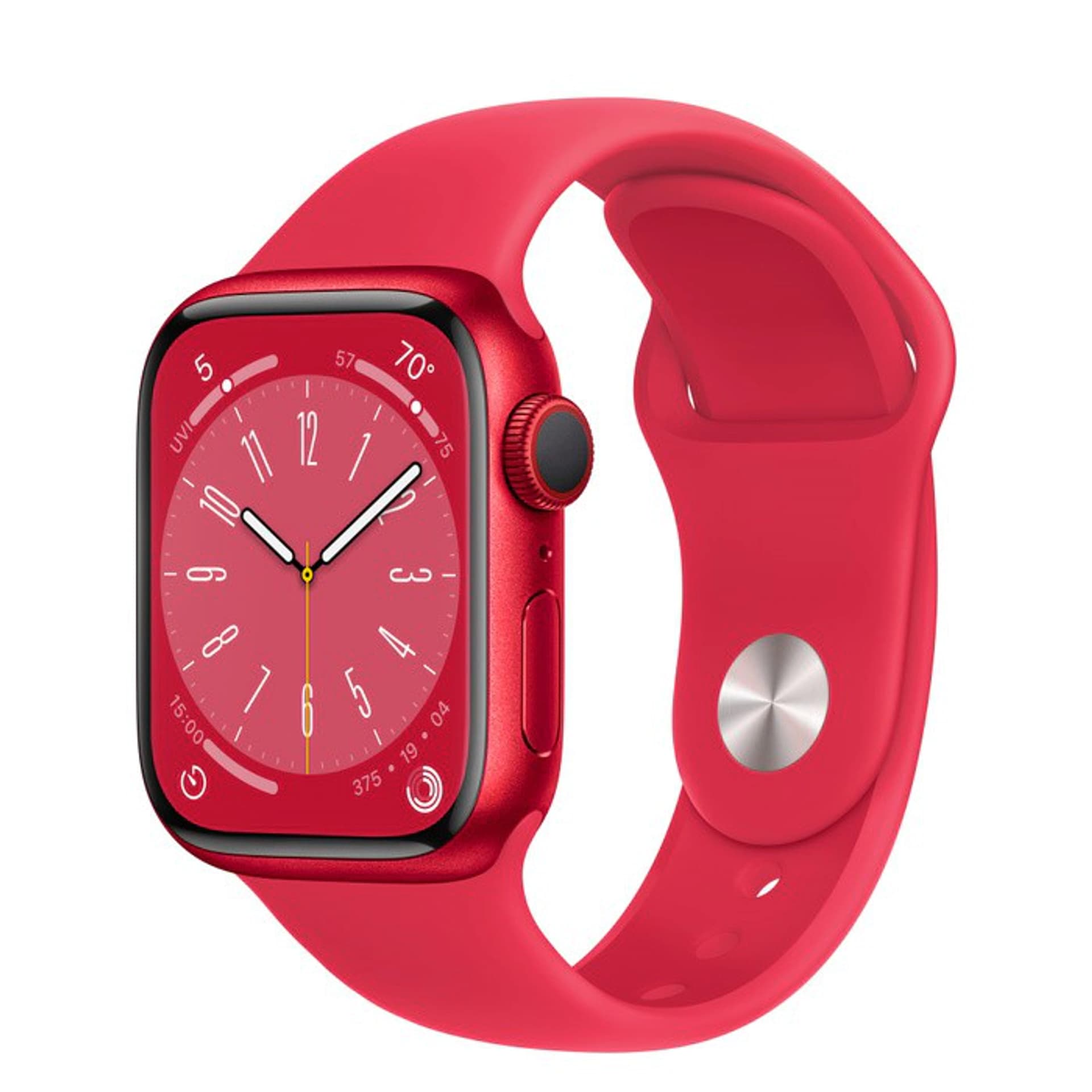 

Watch Series 8 GPS + Cellular, 41 mm Koperta z aluminium w kolorze (PRODUCT)RED z paskiem sportowym w kolorze (PRODUCT)RED - regular, Product)red - regula