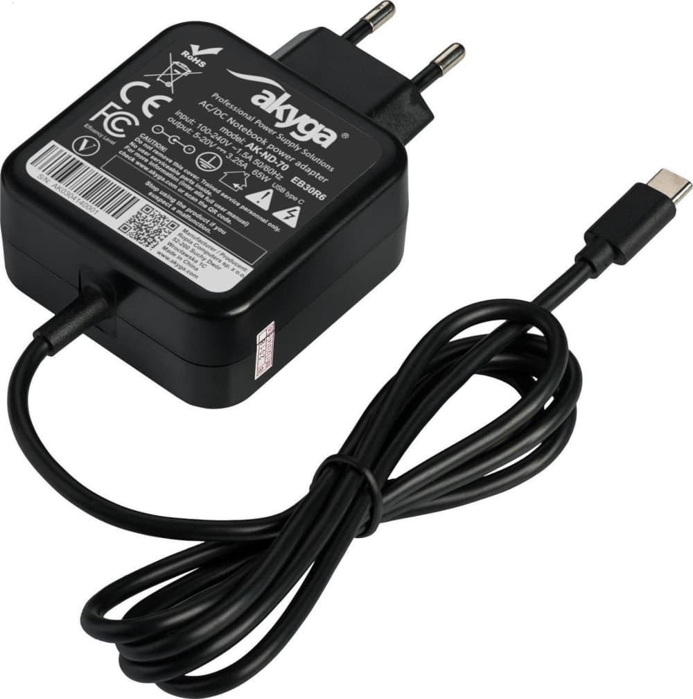 

AK-ND-70 Zasilacz sieciowy AKYGA 65W USB Typ C 5V