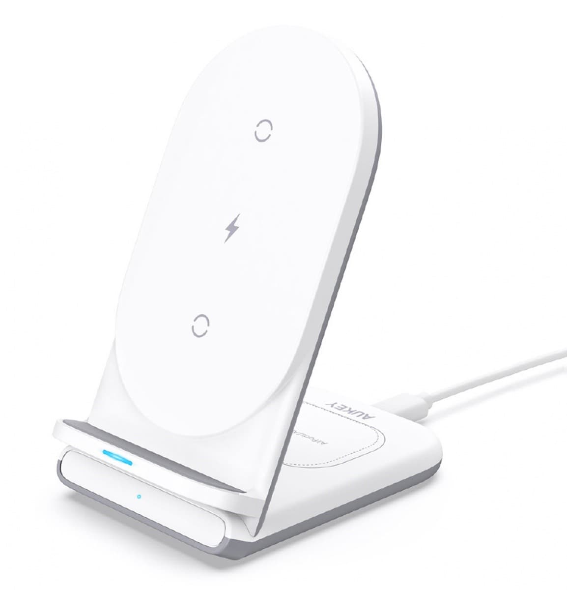 

LC-A2 White ładowarka bezprzewodowa 2w1 Qi 10W USB-C