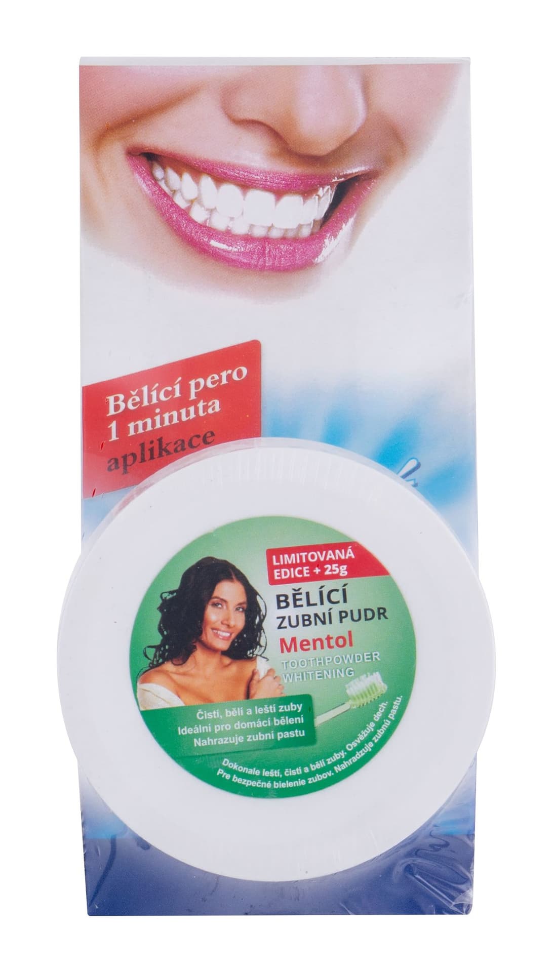 

Eva Cosmetics Whitening Pen Set Wybielanie zębów 5ml Pisak do wybielania zębów 5ml + Puder do wybielania zębów 25g Mentol (U)
