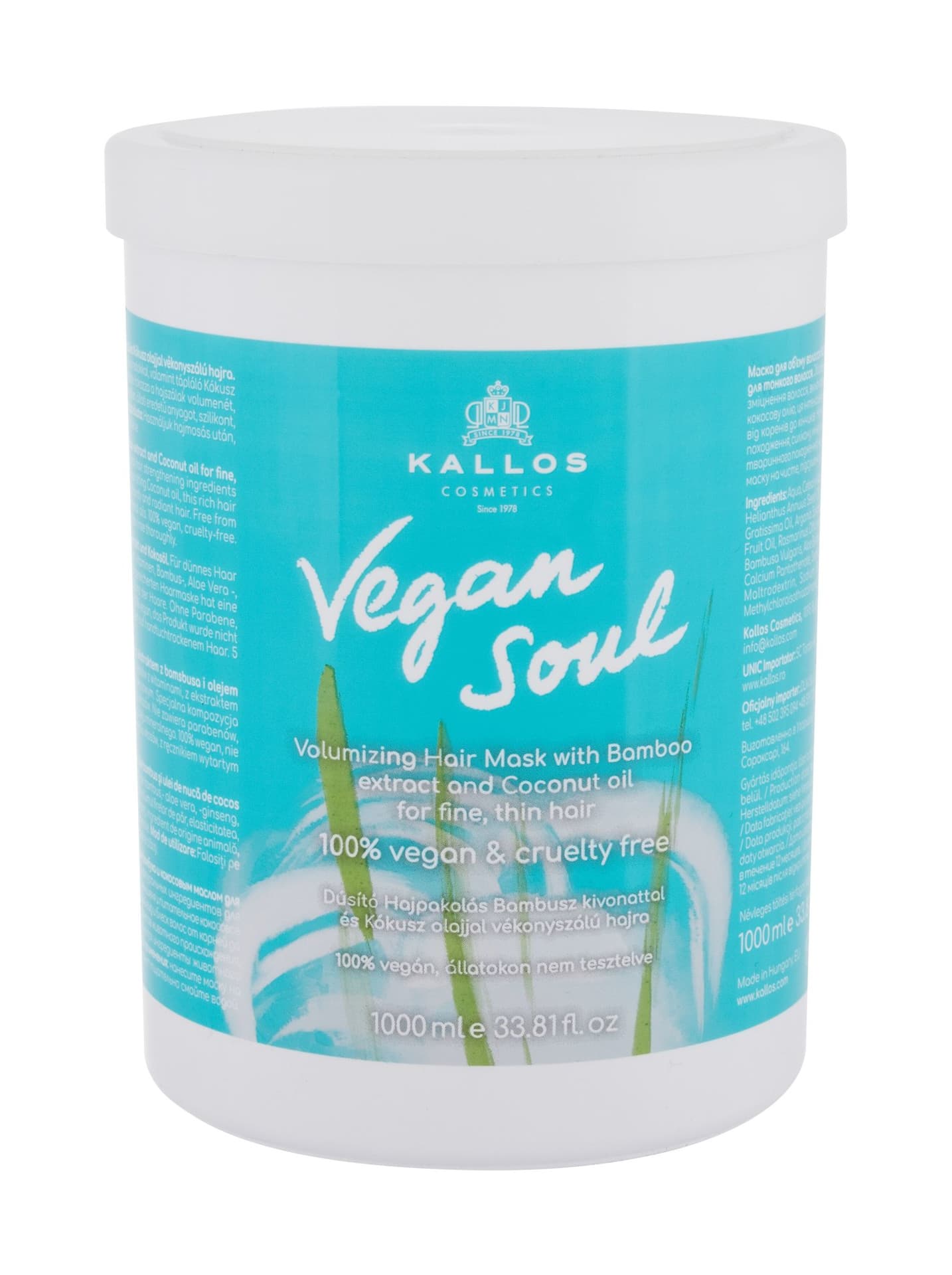 

Kallos Cosmetics Volumizing Vegan Soul Maska do włosów 1000ml (W)