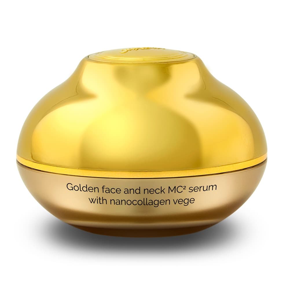 

HISKIN Skin Led Golden Face And Neck Serum with Nanocollagen Vege kolagenowe złote serum do twarzy refill 30ml