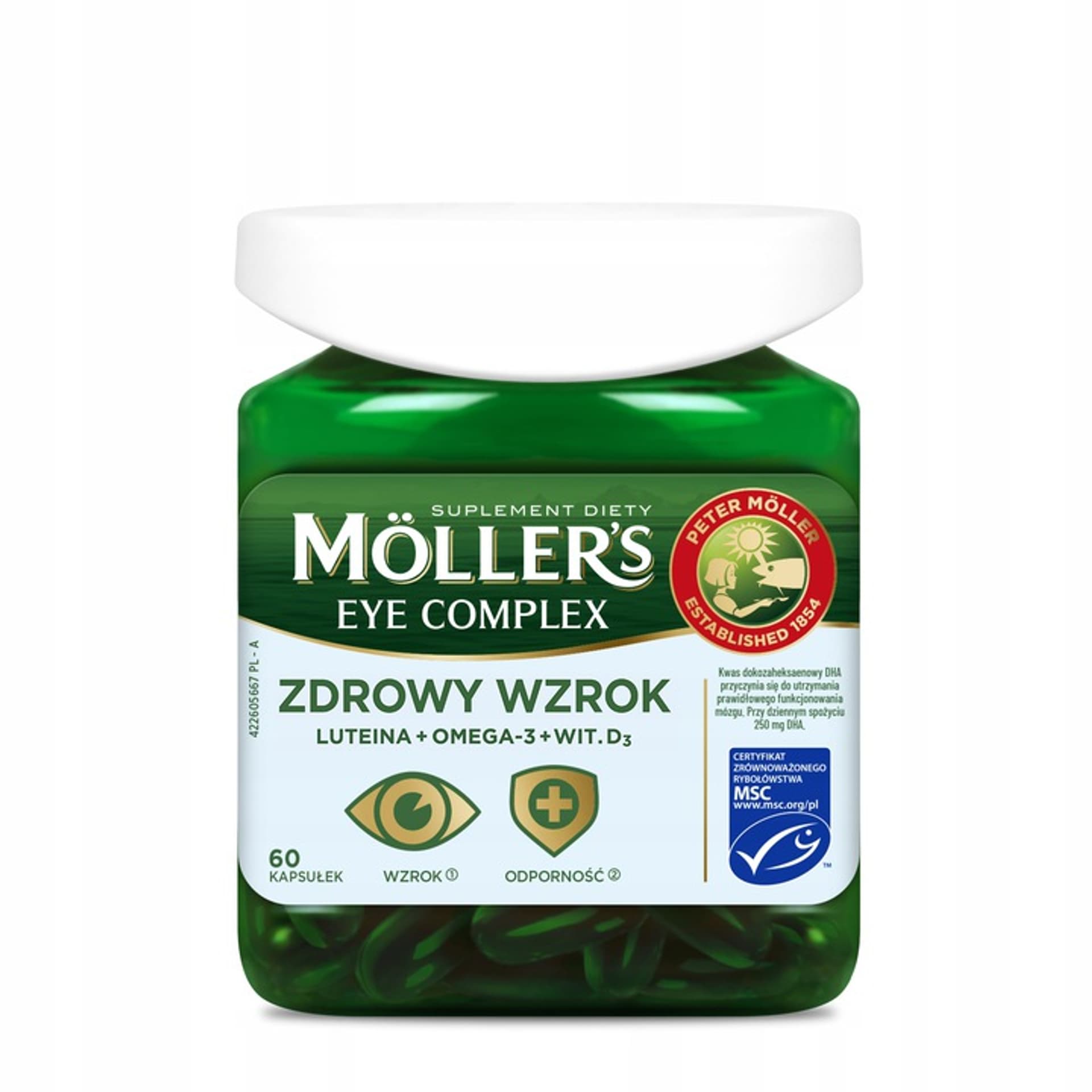 

Möller's Eye Complex zdrowy wzrok suplement diety 60 kapsułek