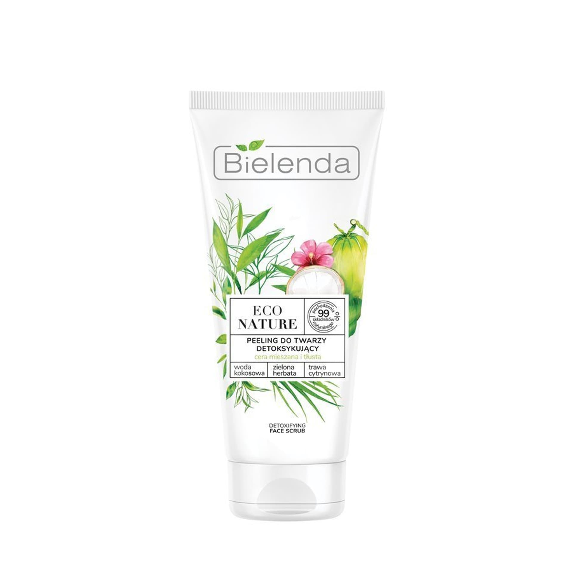 

Bielenda Eco Nature peeling do twarzy detoksykujący Woda Kokosowa Zielona Herbata Trawa Cytrynowa 150g
