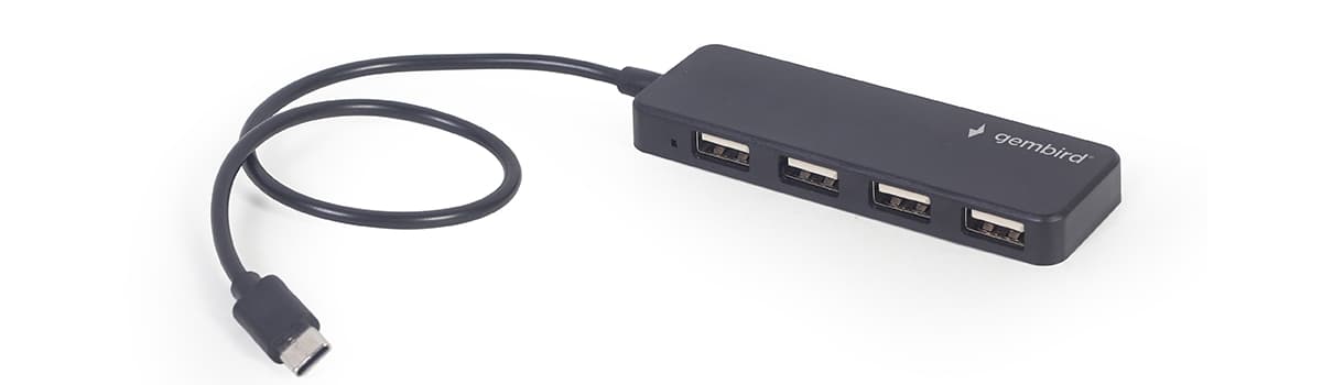 

Gembird Hub USB-C 4-Portowy (czarny)