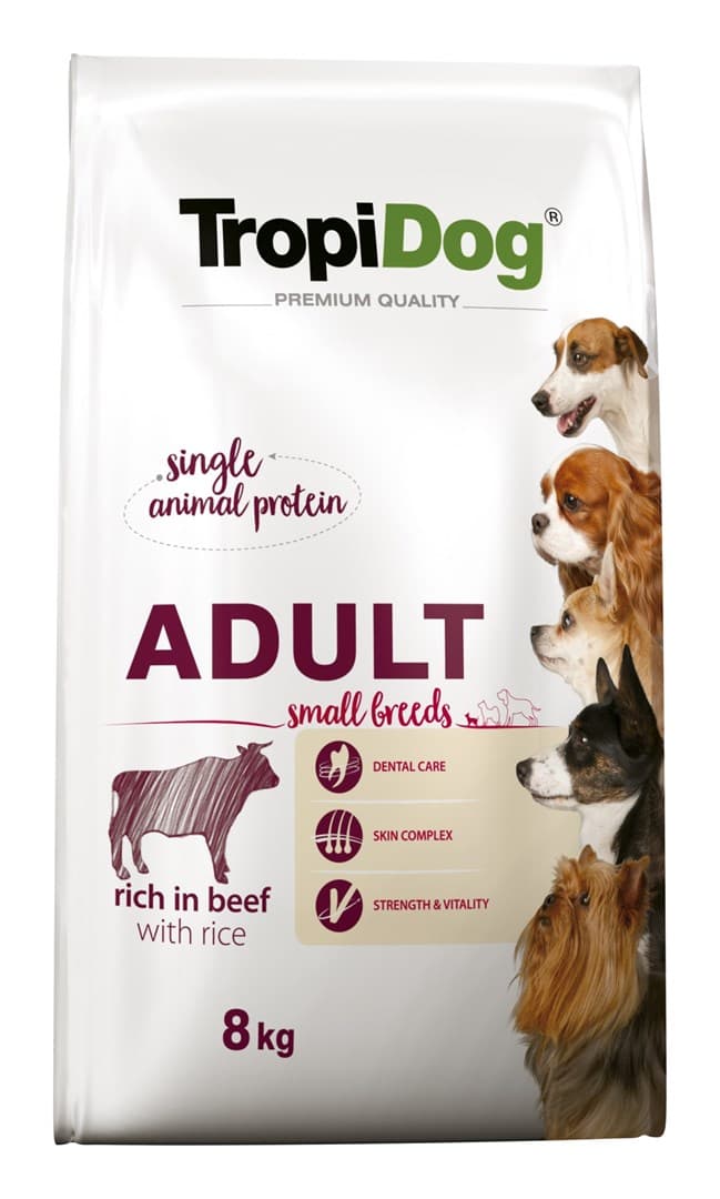 

TROPIDOG PREMIUM ADULT S BEEF&RICE 8KG