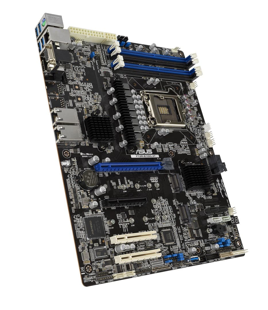 

Płyta Serwerowa ASUS P12R-E/10G-2T LGA-1200, C256, 4DIMM, 1*PCIe x16 slot, 3*PCIe x8 slots, 2*M2, 1 x Dual Port Intel X710-AT2 10G LAN Controller + 1 x Mgmt LAN, ATX