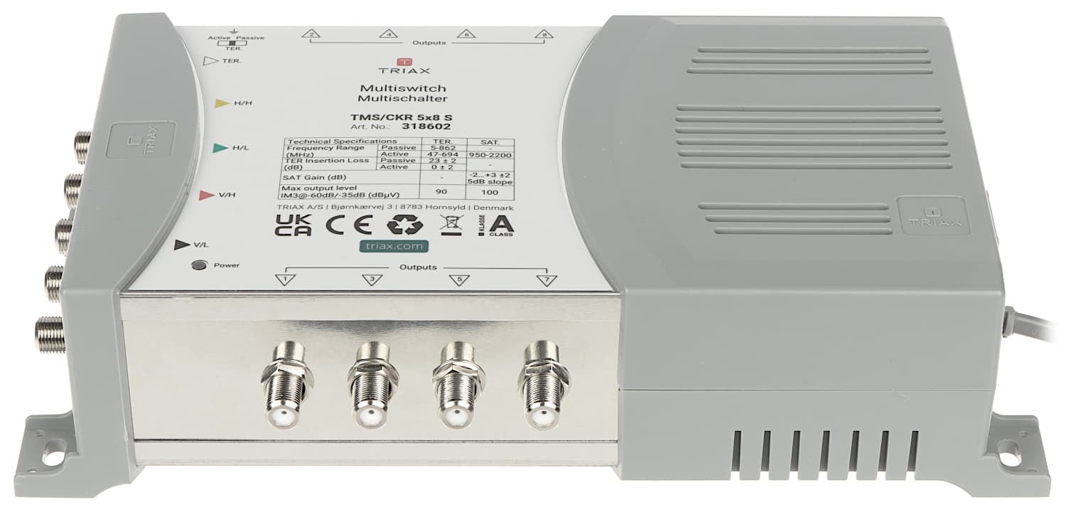 

MULTISWITCH TMS-5/8S 5 WEJŚĆ / 8 WYJŚĆ TRIAX